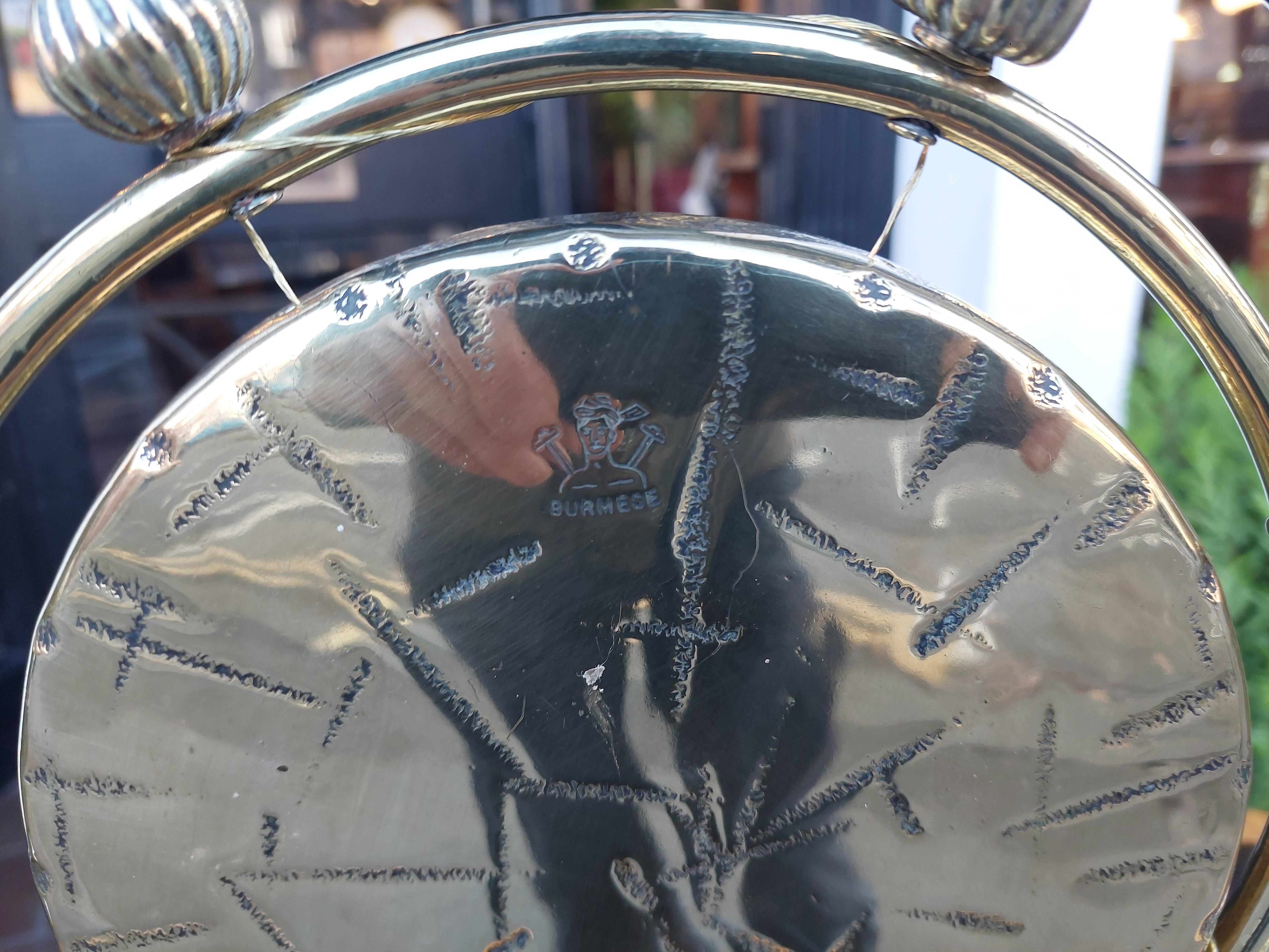 Late 19thC Brass Table Top Gong en vente 1