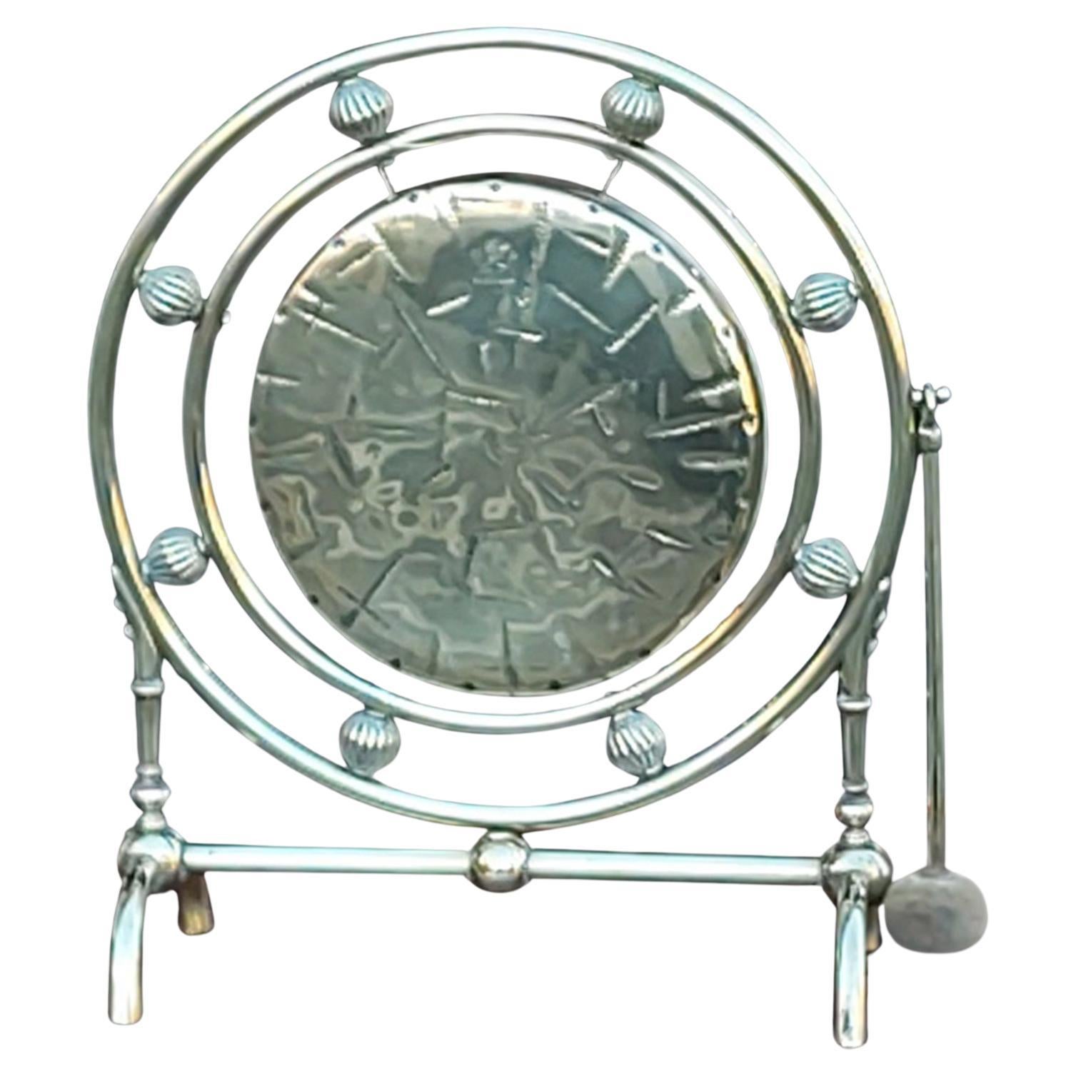 Late 19thC Brass Table Top Gong