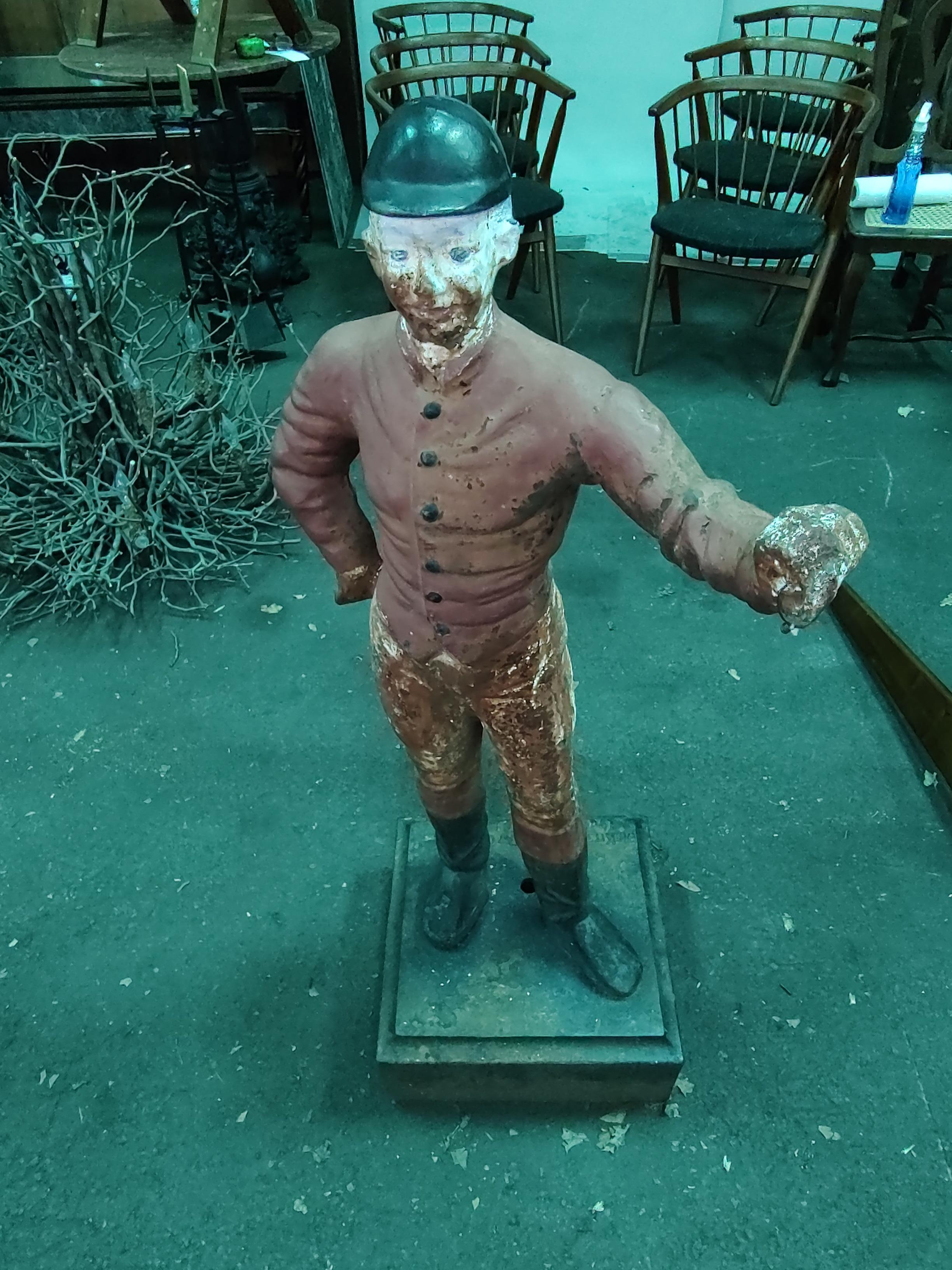 Late 19th Century Cast Iron Painted Lawn Jockey Scott McKittrick 6