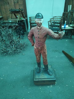 Late 19th Century Cast Iron Painted Lawn Jockey Scott McKittrick
