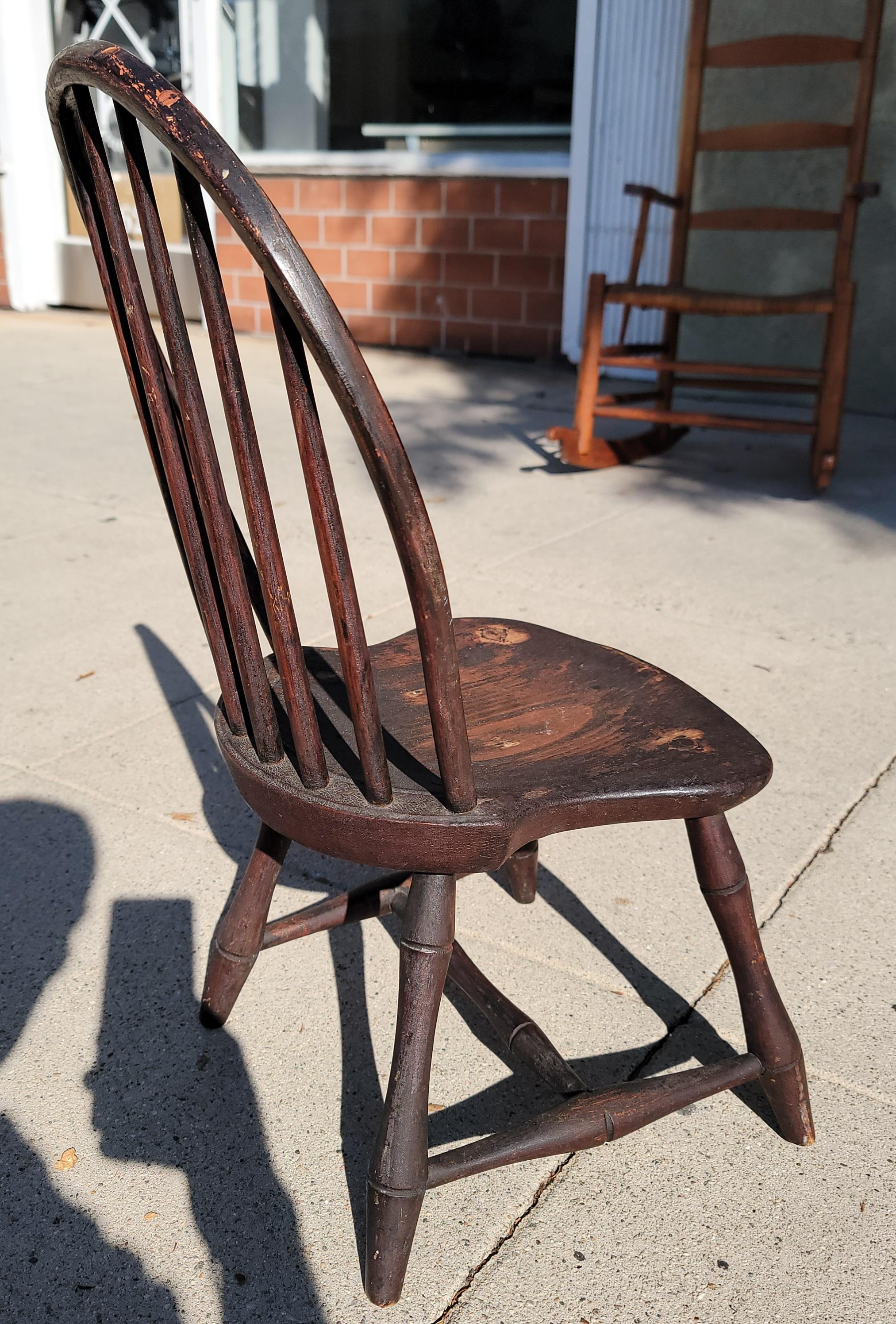 Adirondack Fin du 18e siècle  Chaise Windsor pour enfant en vente