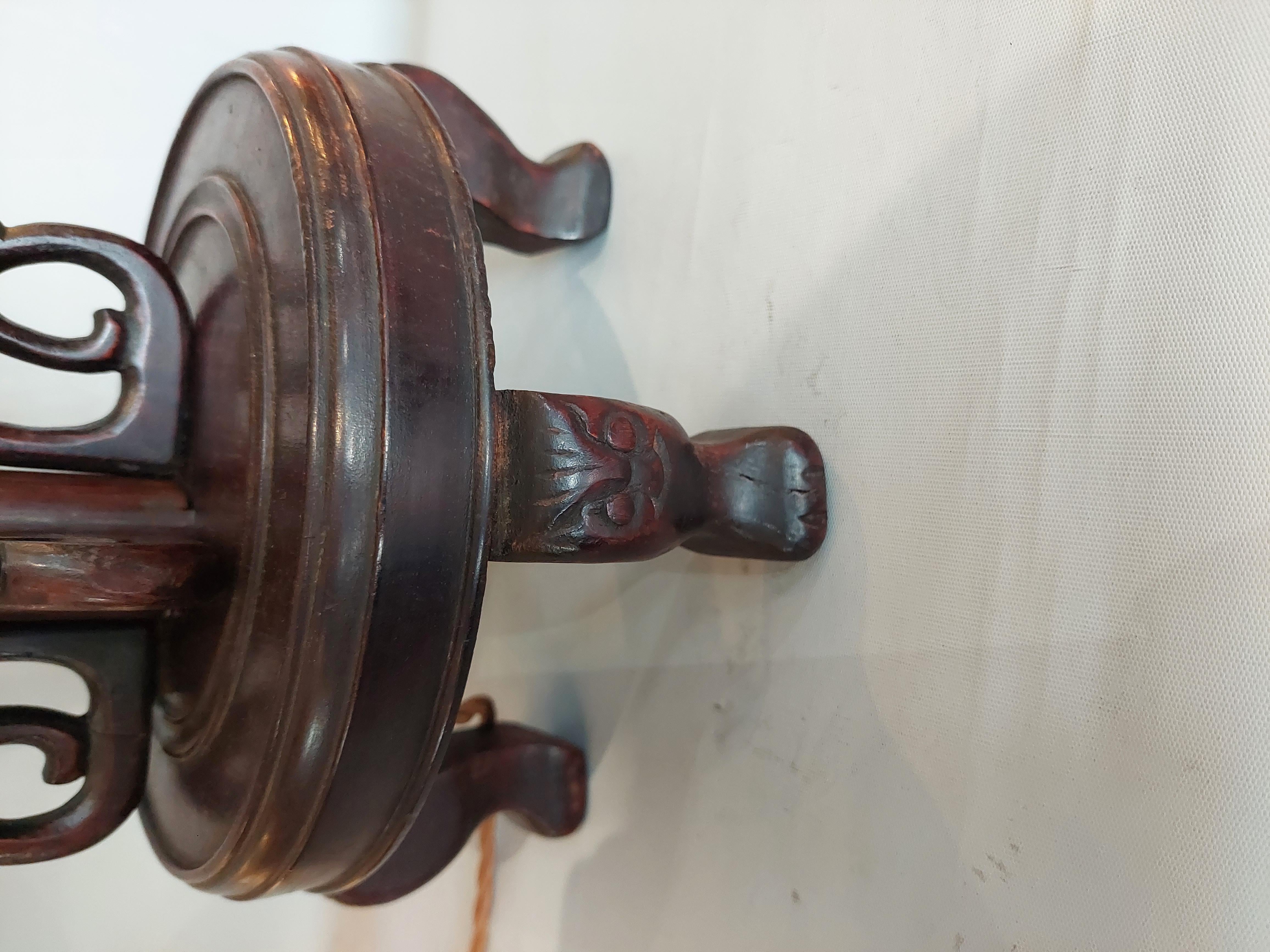 Farol de madera dura de importación china de finales del siglo XIX Chino en venta
