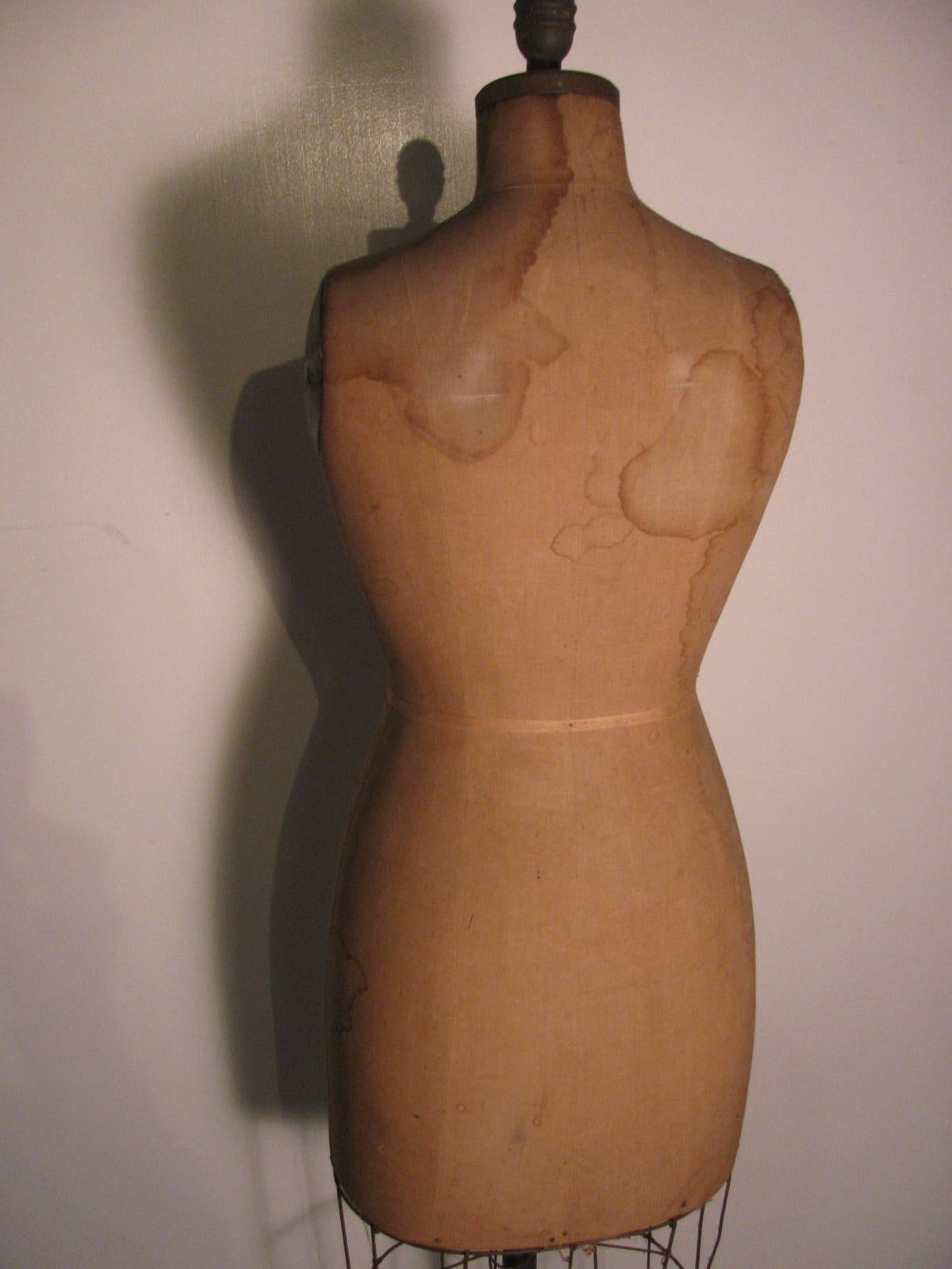 Fabric Late 19th Century Dress Form Mannequin For Sale