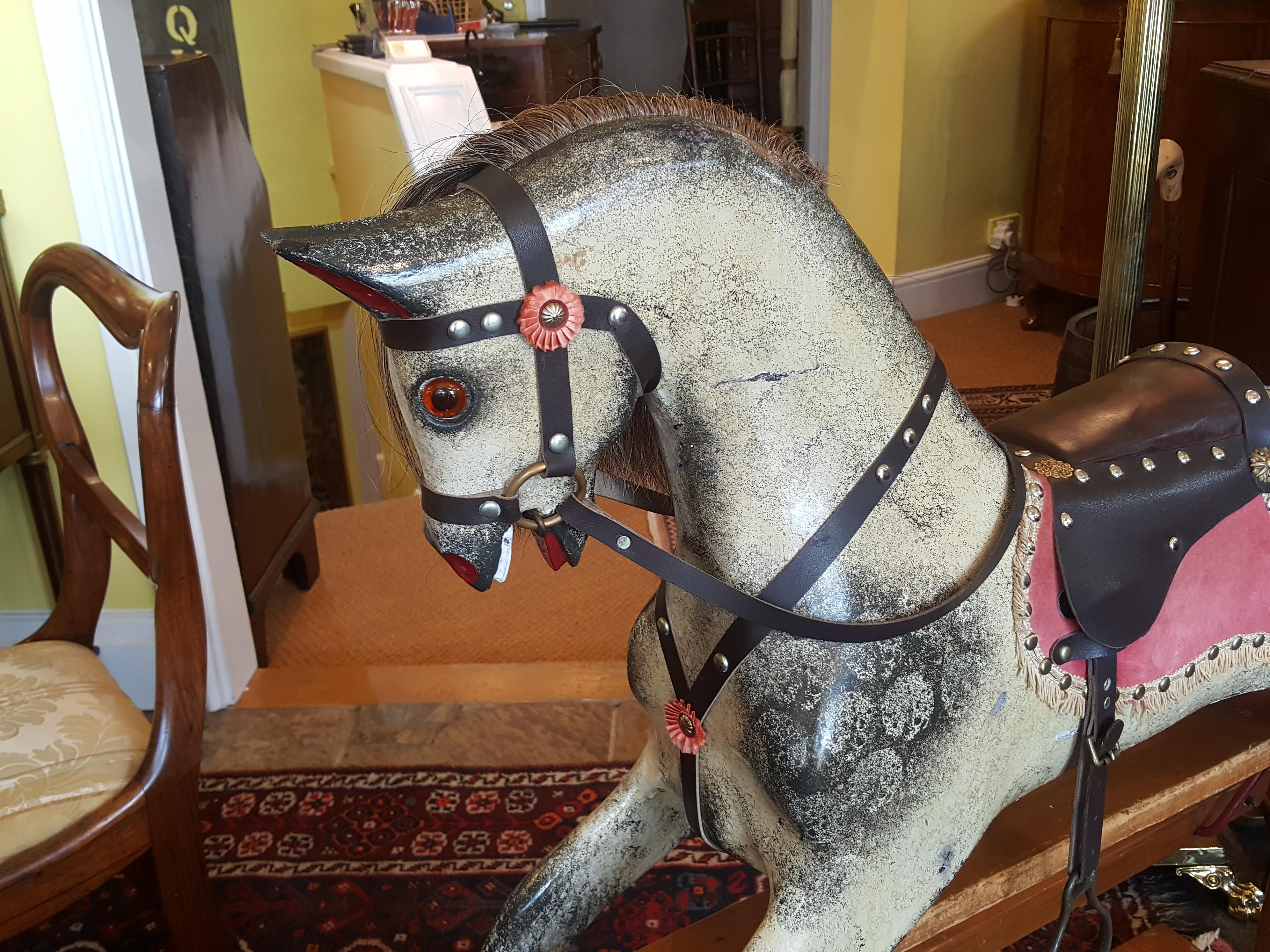 English Late 19th-Early 20th Century Collinson Rocking Horse