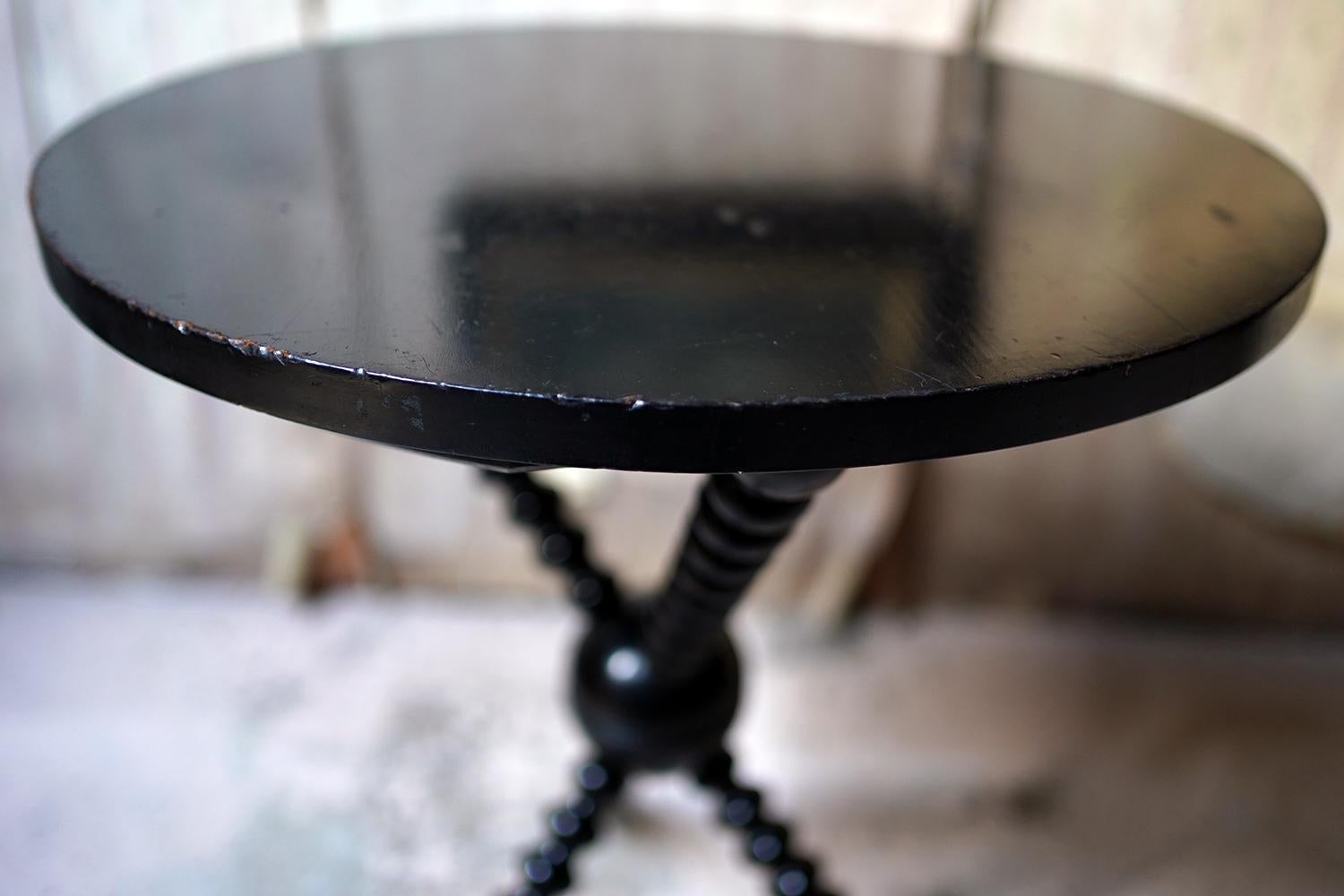 Ebonized Aesthetic Movement Ebonized Gypsy Table by Wylie & Lochhead 4