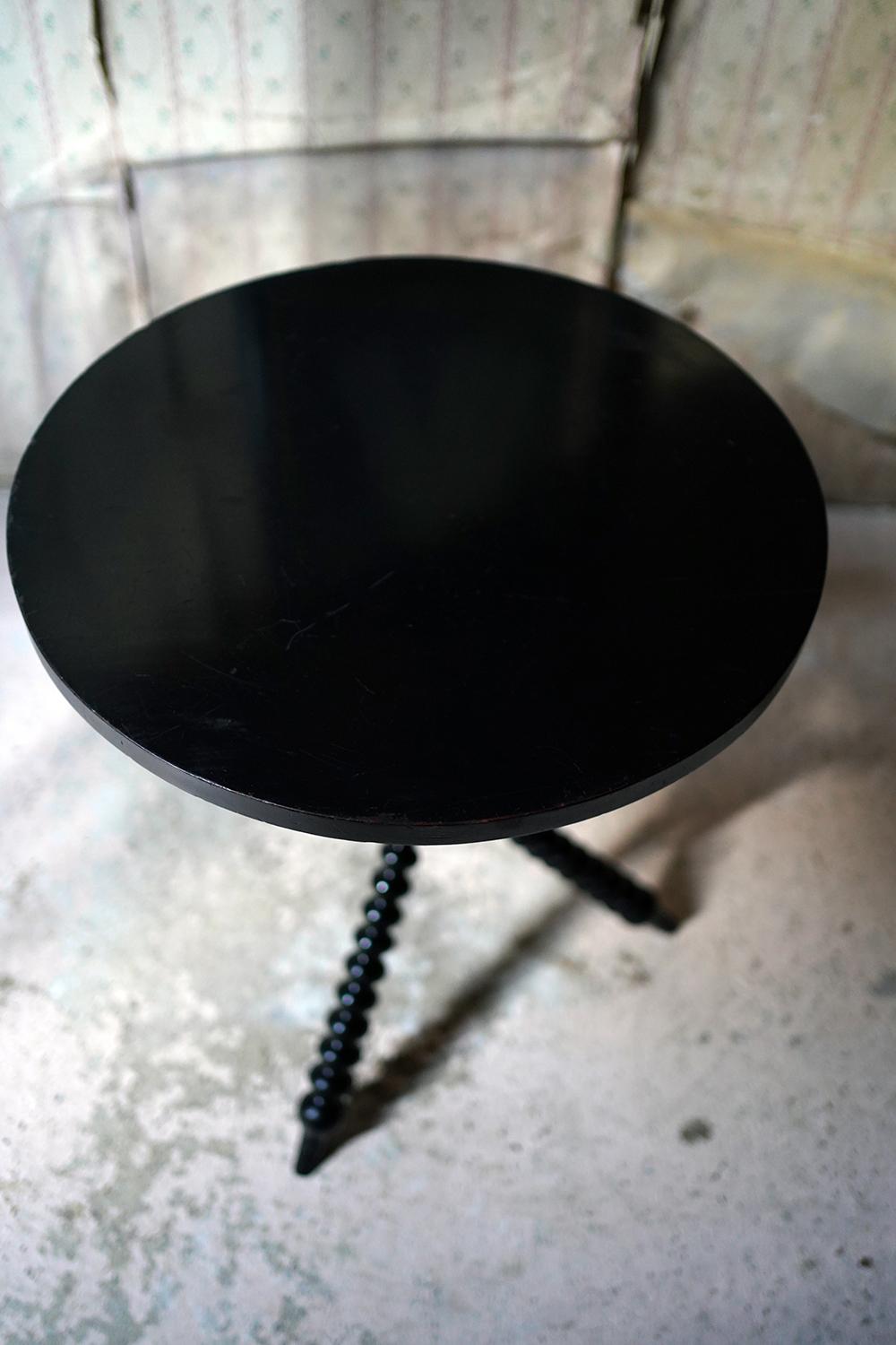 Ebonized Aesthetic Movement Ebonized Gypsy Table by Wylie & Lochhead 6