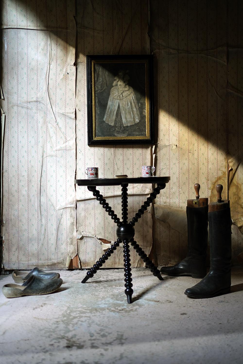 Ebonized Aesthetic Movement Ebonized Gypsy Table by Wylie & Lochhead 12