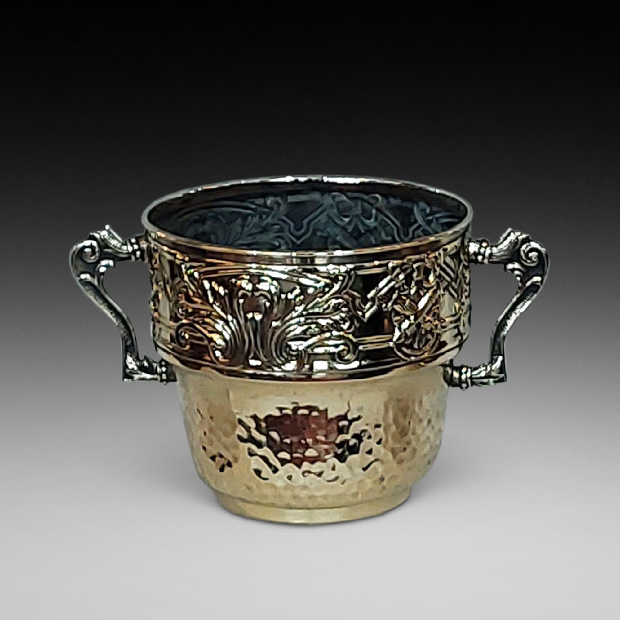 Late 19thC French Brass Two Handled Trophy Vase Jardiniere Planter - 9