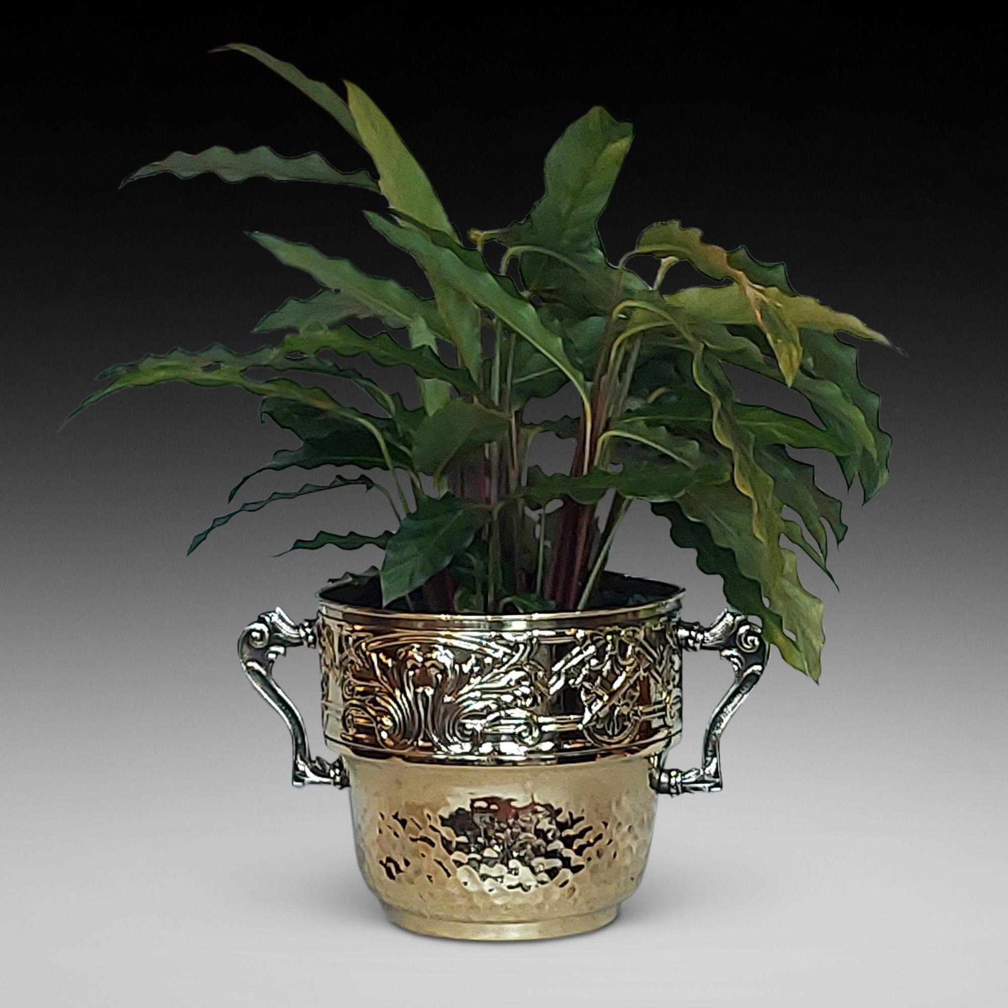 Late Victorian Late 19thC French Brass Two Handled Trophy Vase For Sale