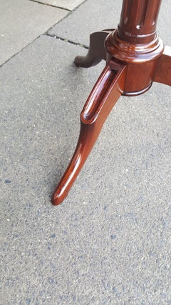 Late 19th Century French Mahogany Adjustable Side Lamp Table