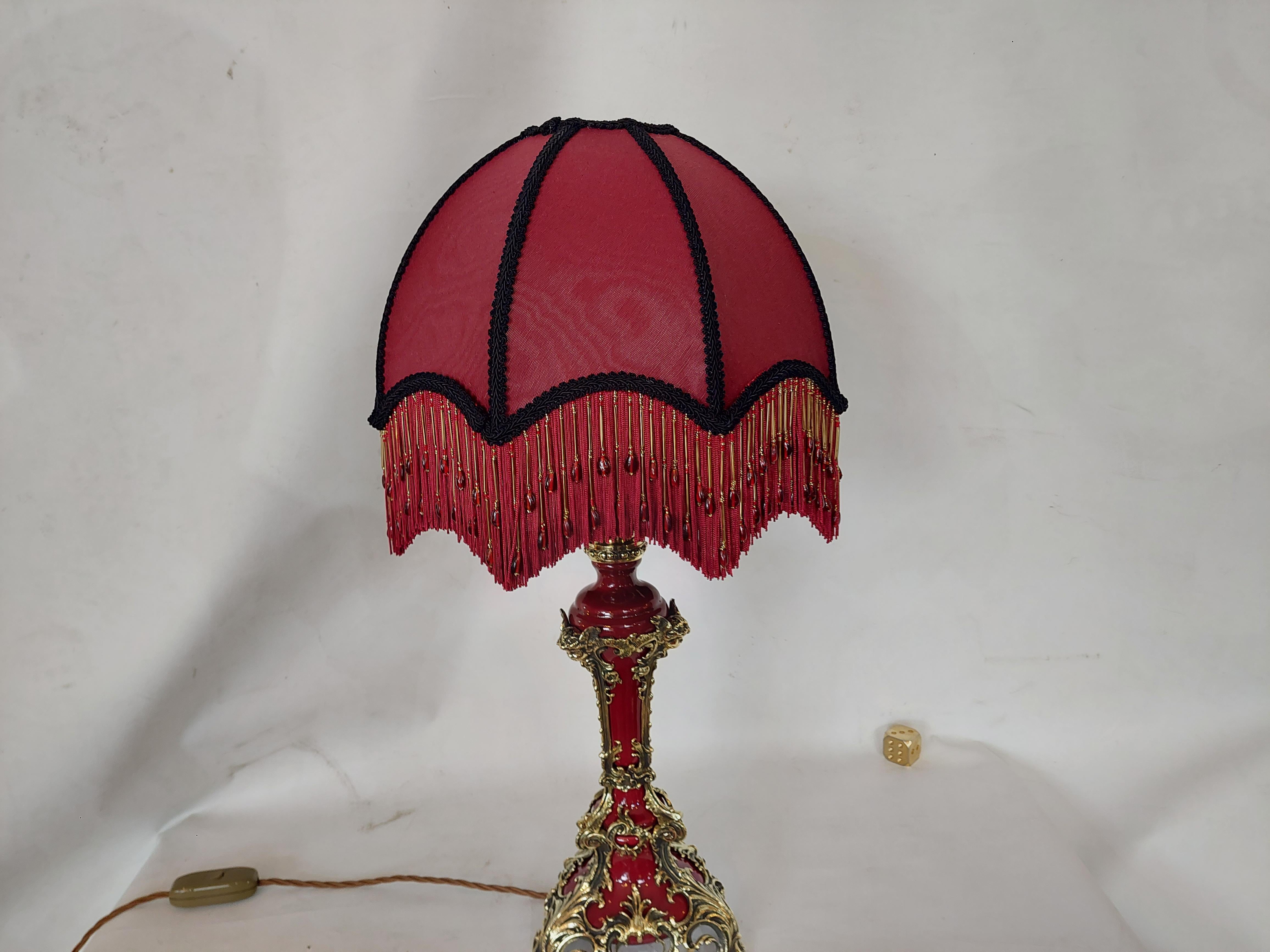 Lampada da tavolo montata in bronzo dorato della fine del XIX secolo in vendita 4