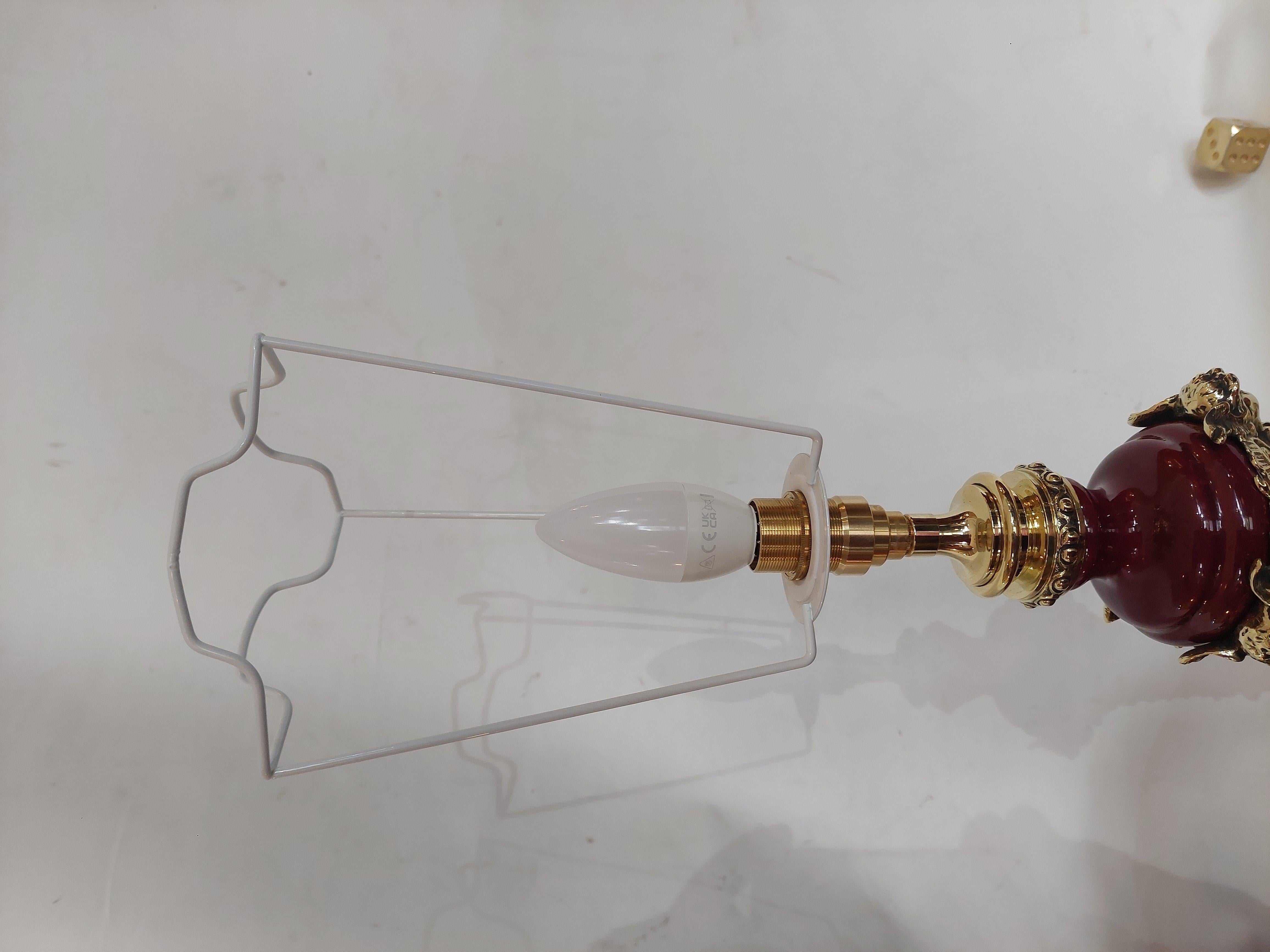 Lampe de table en bronze doré de la fin du XIXe siècle en vente 6