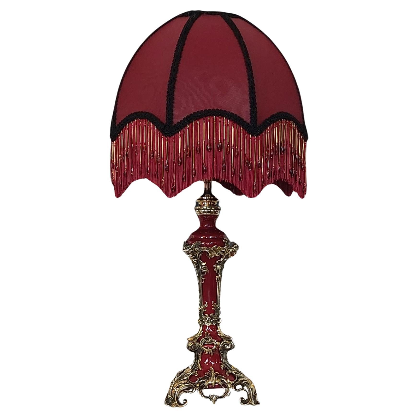 Lampe de table en bronze doré de la fin du XIXe siècle en vente
