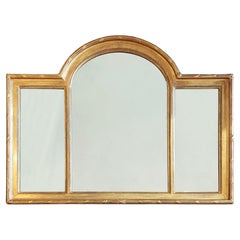 Specchio da parete con cornice dorata della fine del XIX secolo