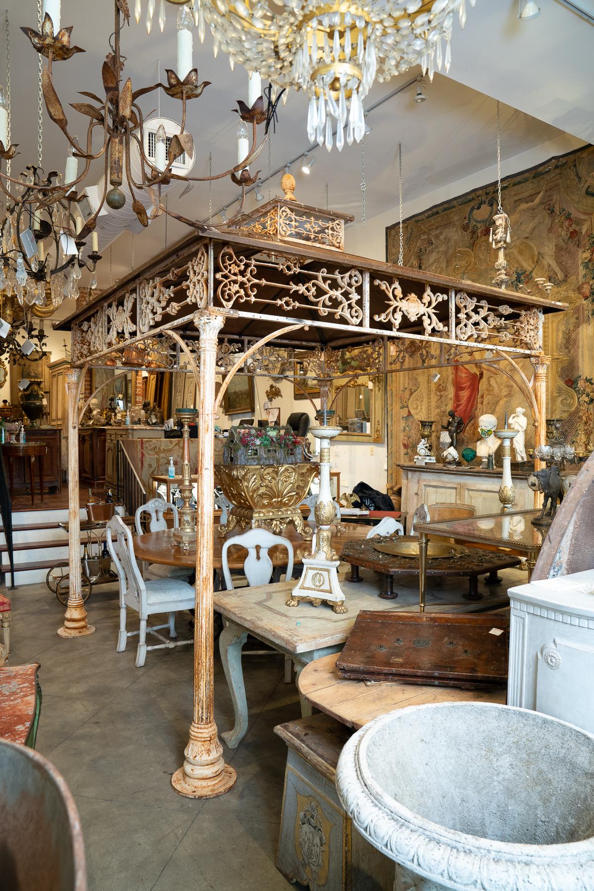 Italian Late 19th Century Iron and Copper Garden Pergola