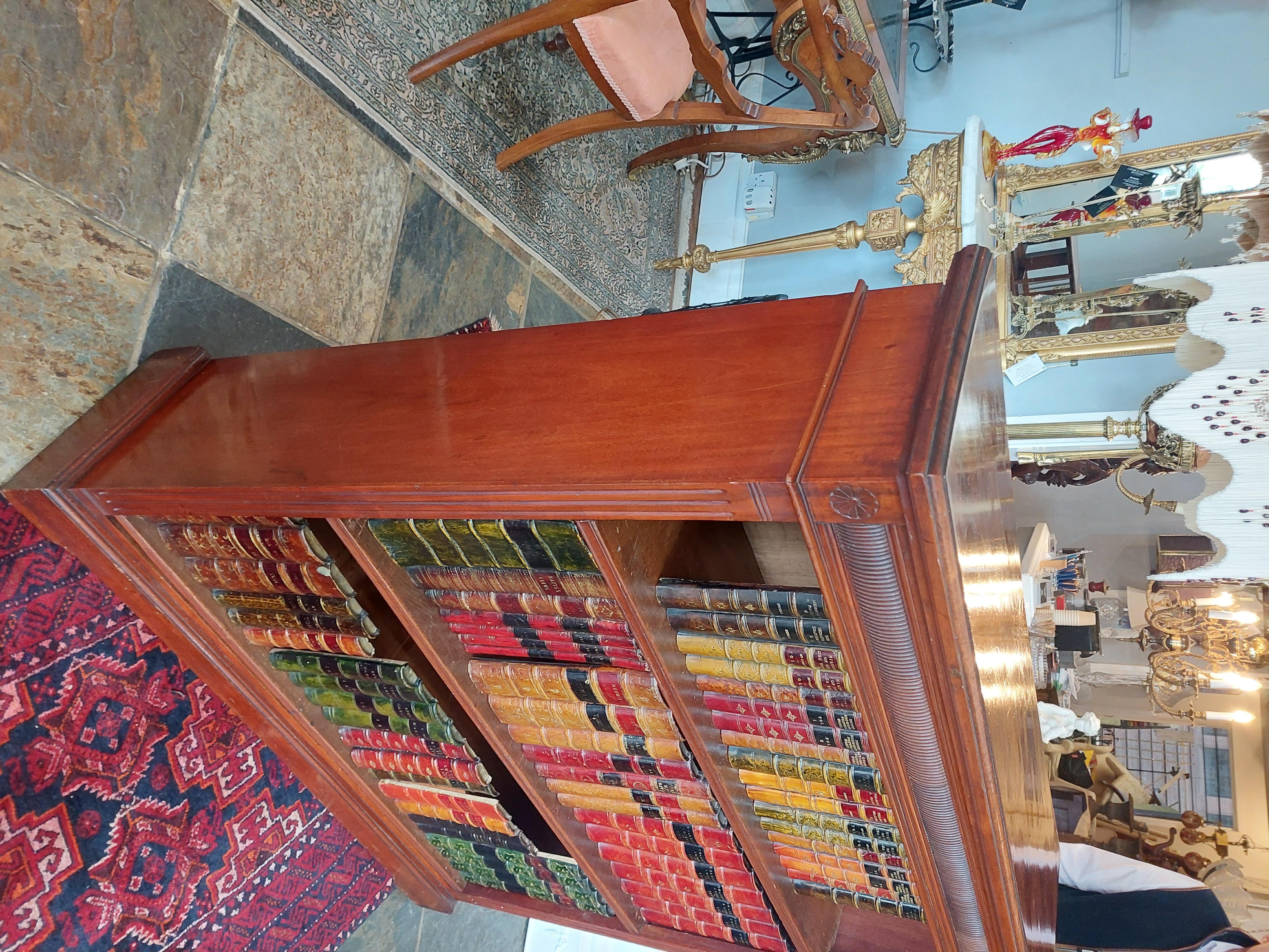Late 19thC Mahogany Dwarf Open Bookcase by Shoolbred & Co For Sale 1