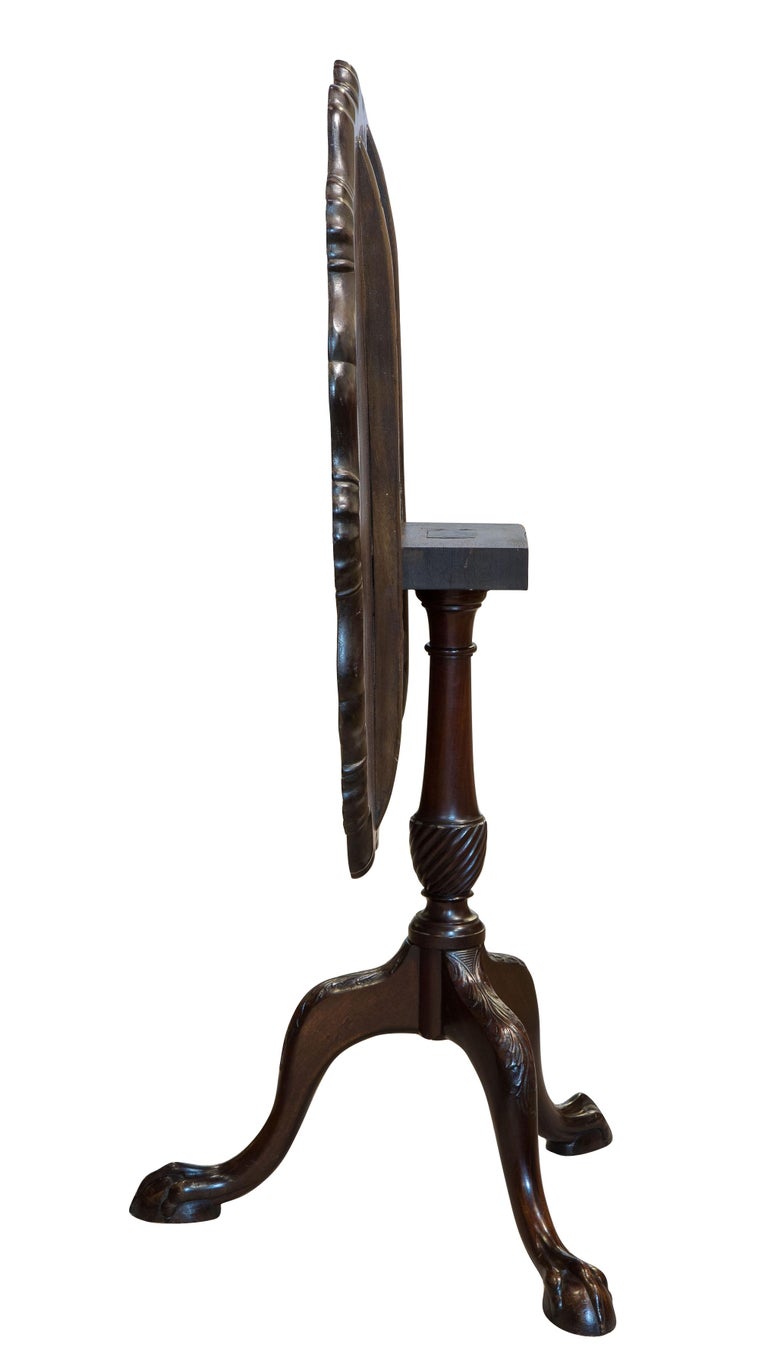 Late 19th Century Mahogany Pie Crust TiltTop Table For Sale at 1stDibs