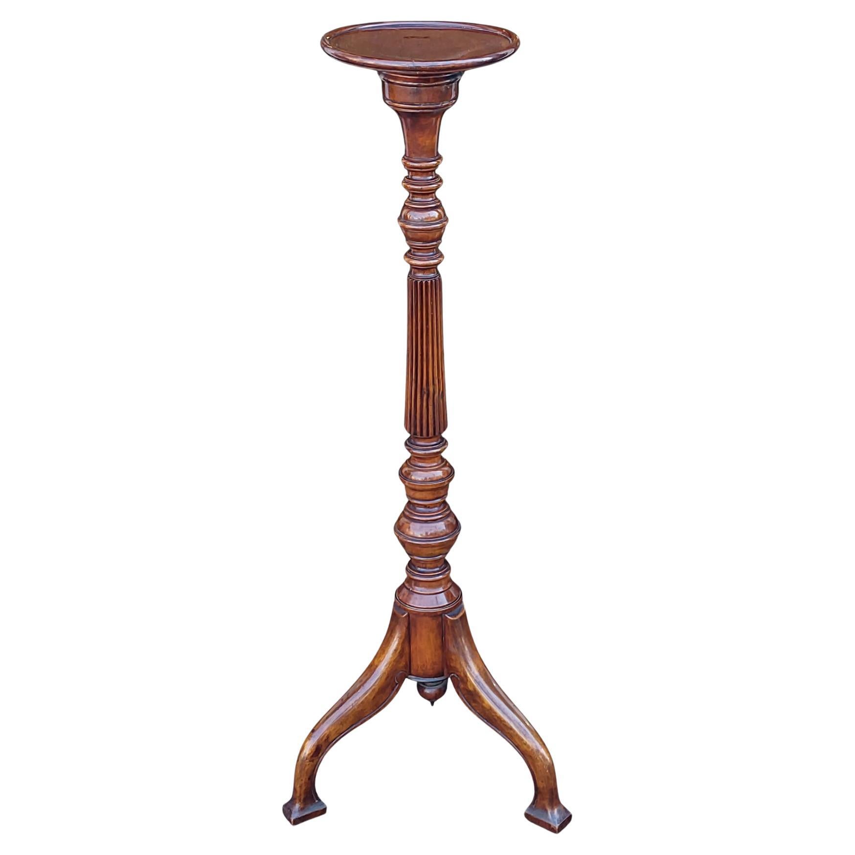 Late 19thC Mahogany Torchere Plant Stand