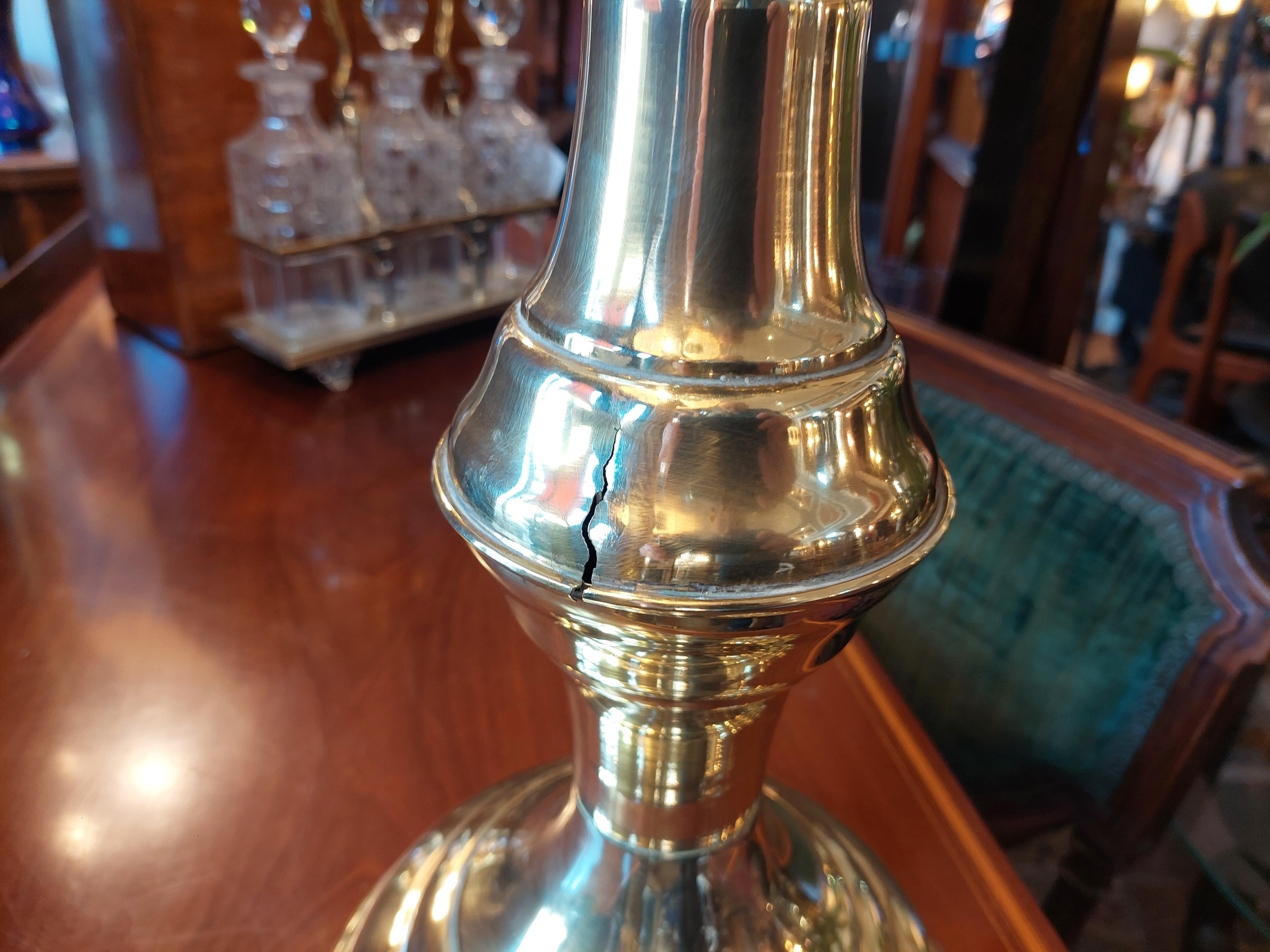 Late 19thC Pressed Brass Planter on Stand For Sale 1