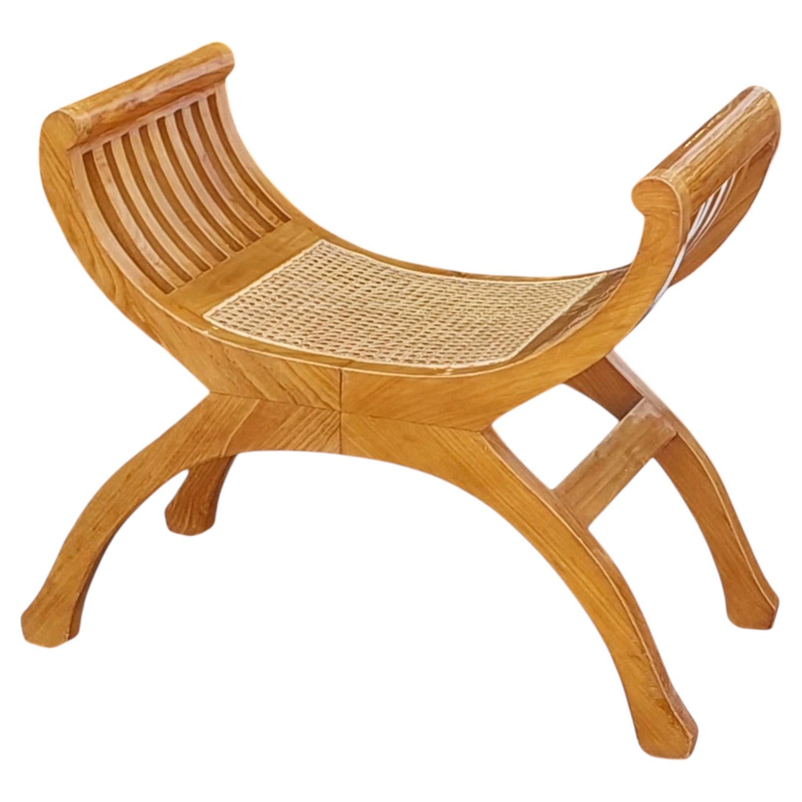 Tabouret de coiffeuse en bois satiné, fin du XIXe siècle en vente