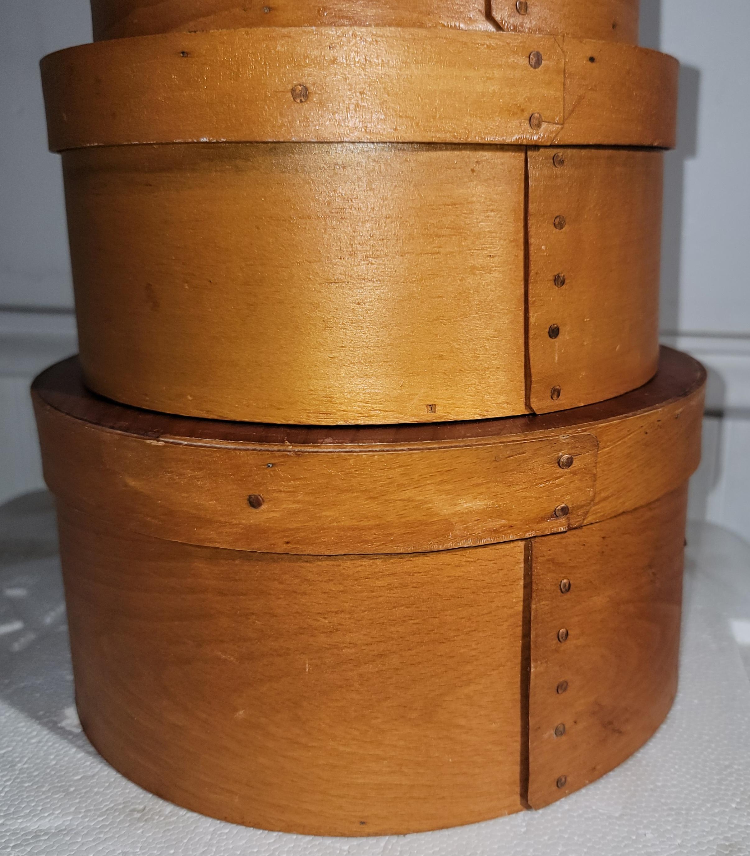 Adirondack Late 19Thc Shaker Style Pantry Boxes -Stack of Four For Sale