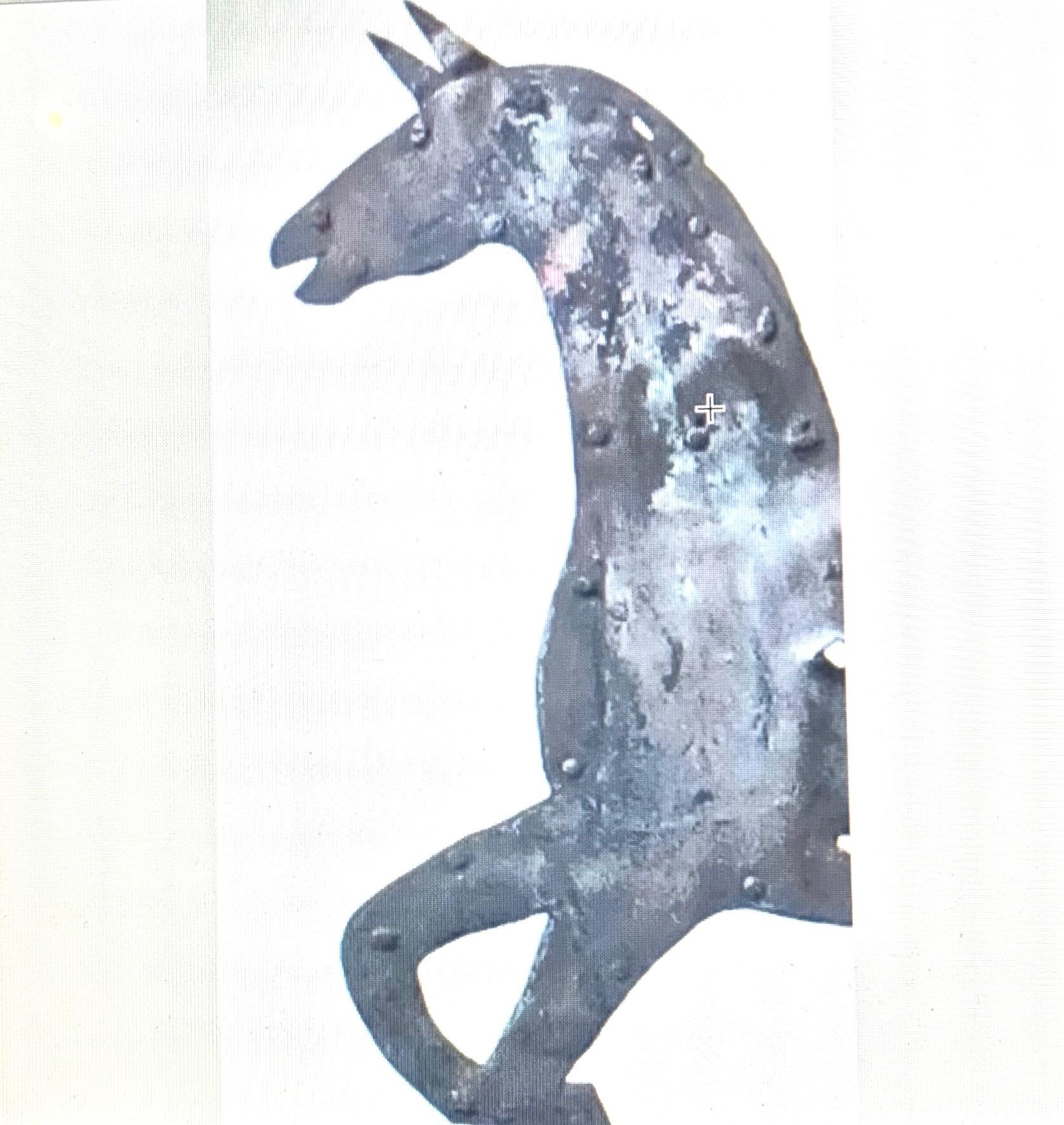 Folk Art Late 19th Century Sheet Iron and Metal Trotting Horse Weathervane For Sale
