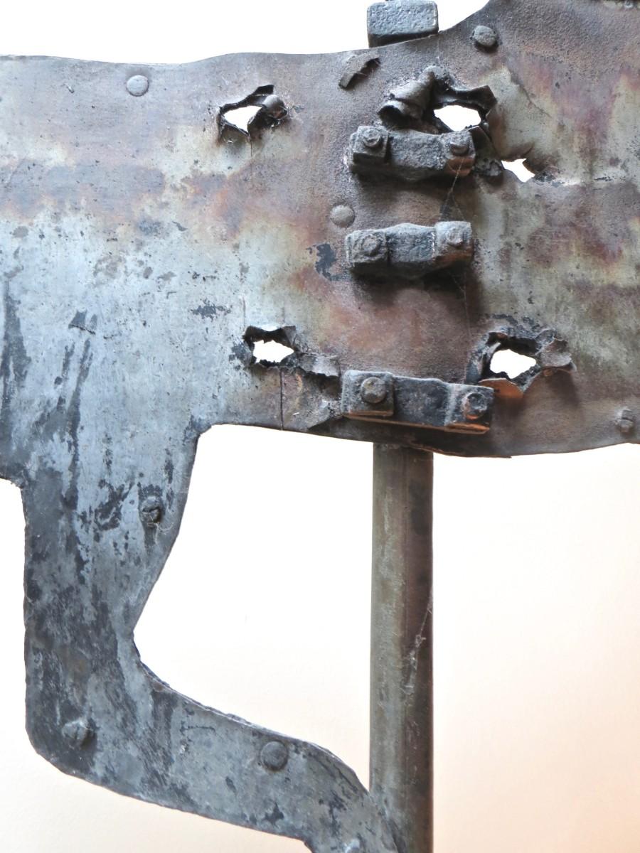 Ende 19. Jahrhundert. Wetterfahne aus Eisenblech und Metall für ein trabendes Pferd im Zustand „Gut“ im Angebot in Incline Village, NV