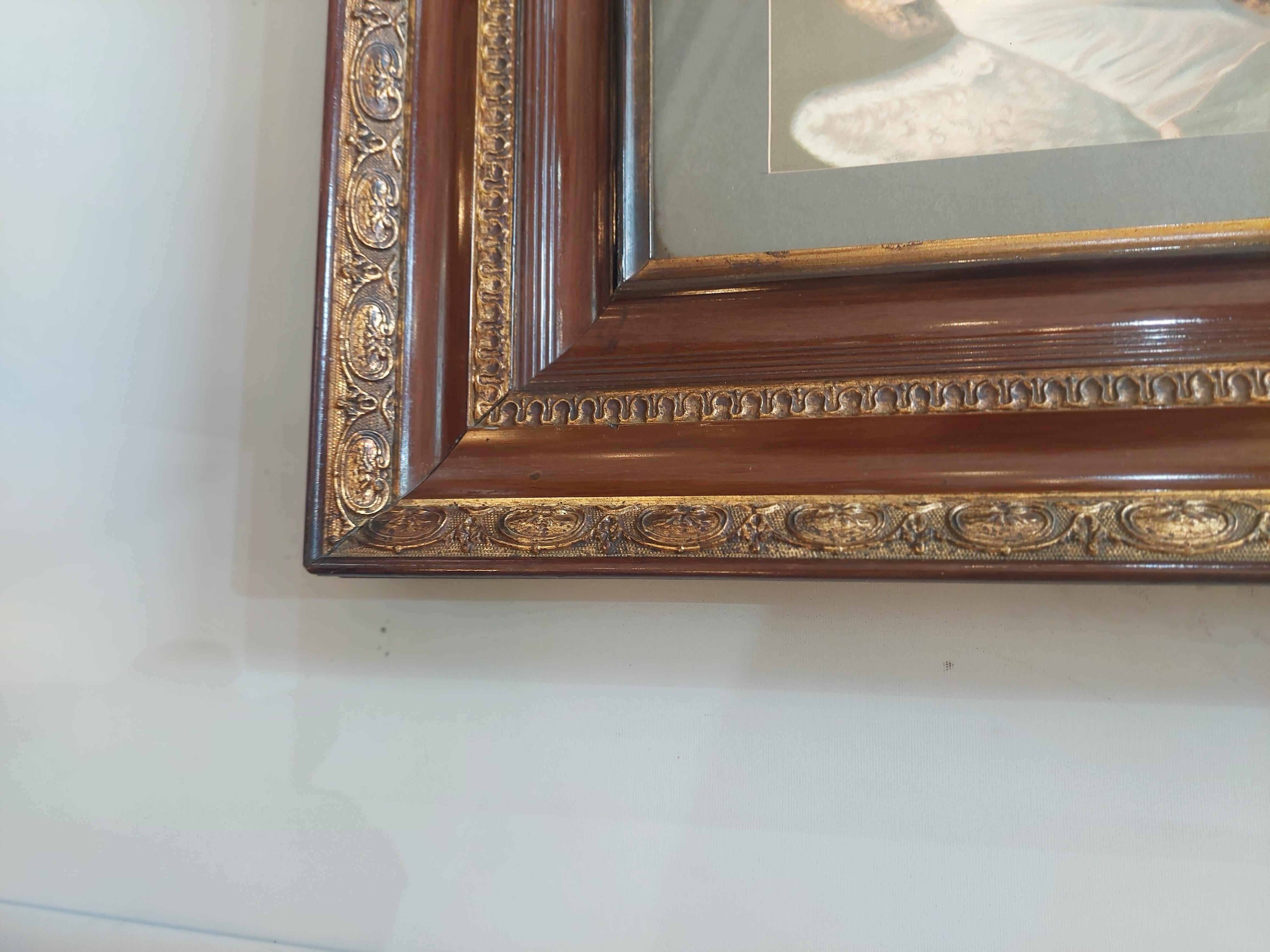 Late 19th Century Late 19thC Walnut Devotional Wall Mirror For Sale