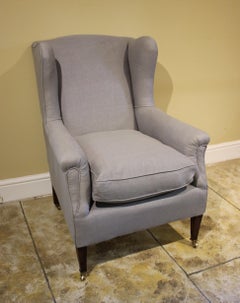 Late 19thc Walnut Wing Armchair