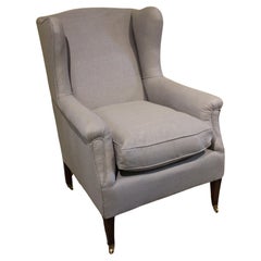 Late 19thc Walnut Wing Armchair