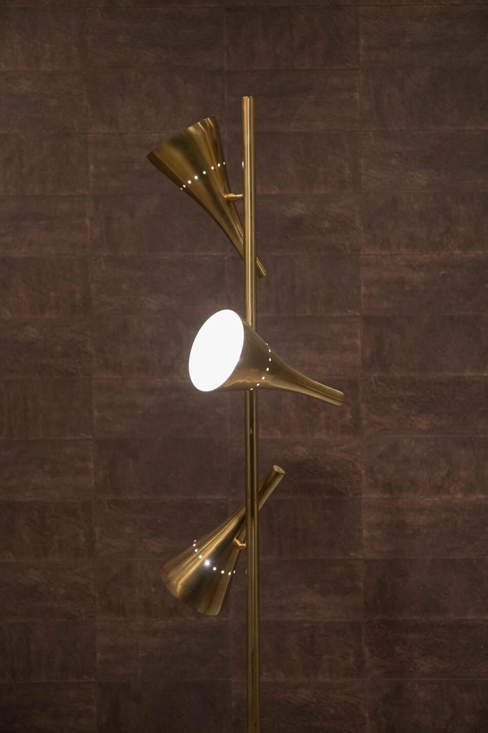 Modern Italian Stilnovo Style Floor Lamp In Good Condition In Roma, IT