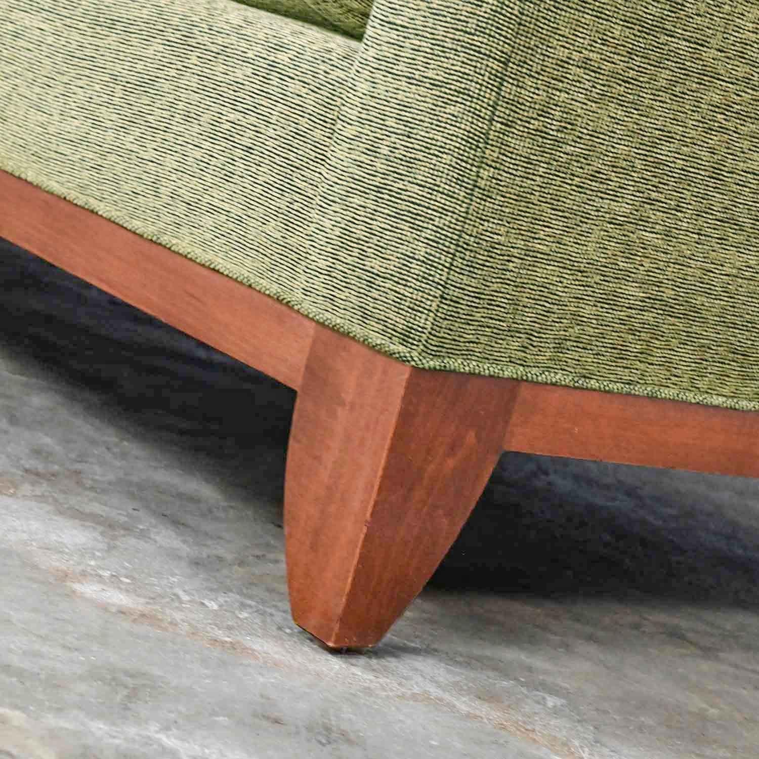 Late 20 Modern Custom Made Lawson Style Large Scale Tight Back Sofa Khaki Green 6