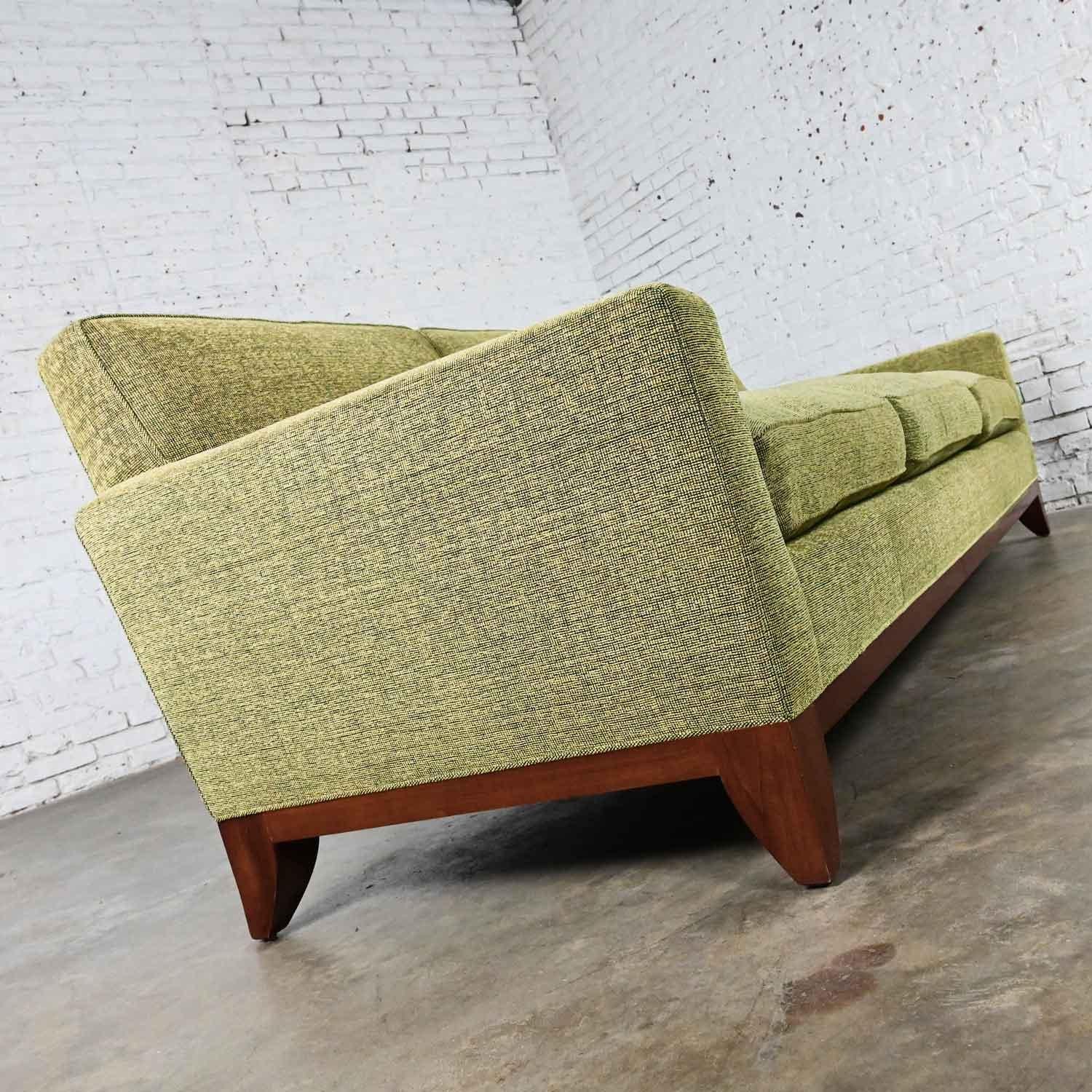 Fabric Late 20 Modern Custom Made Lawson Style Large Scale Tight Back Sofa Khaki Green