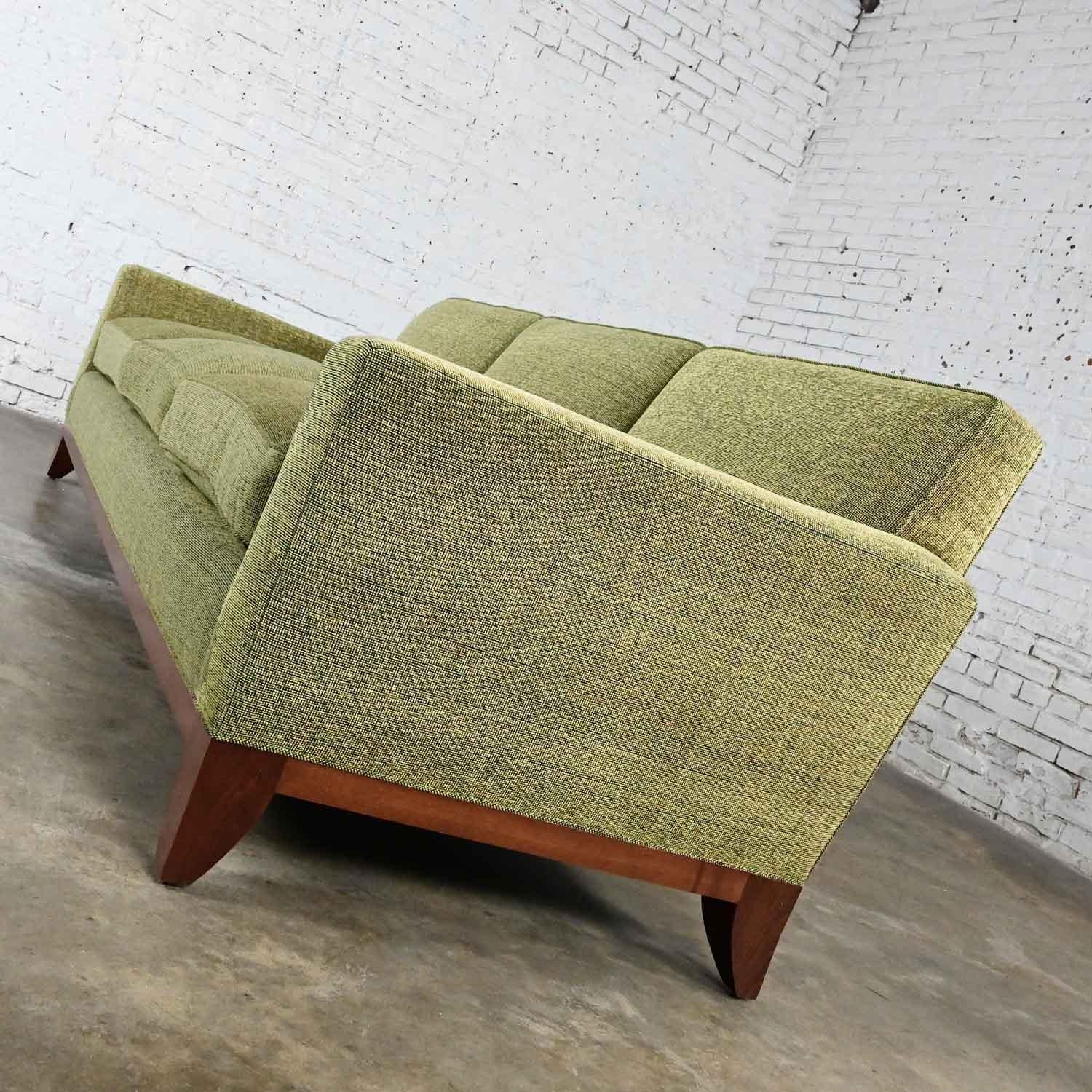 Late 20 Modern Custom Made Lawson Style Large Scale Tight Back Sofa Khaki Green 1