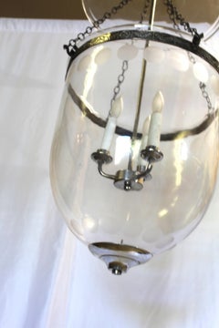 Late 20 th Century Larger Bell Jar , Silver Plated finish , cut Circles