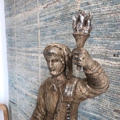 Santos-Skulptur im toskanischen Stil des späten 20. Jahrhunderts von Farest, handgefertigte Devotionalie