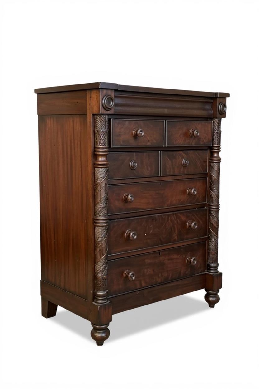 Late 20th-C. British Colonial Style Tall Chest By Ralph Lauren For Henredon In Good Condition For Sale In Kennesaw, GA