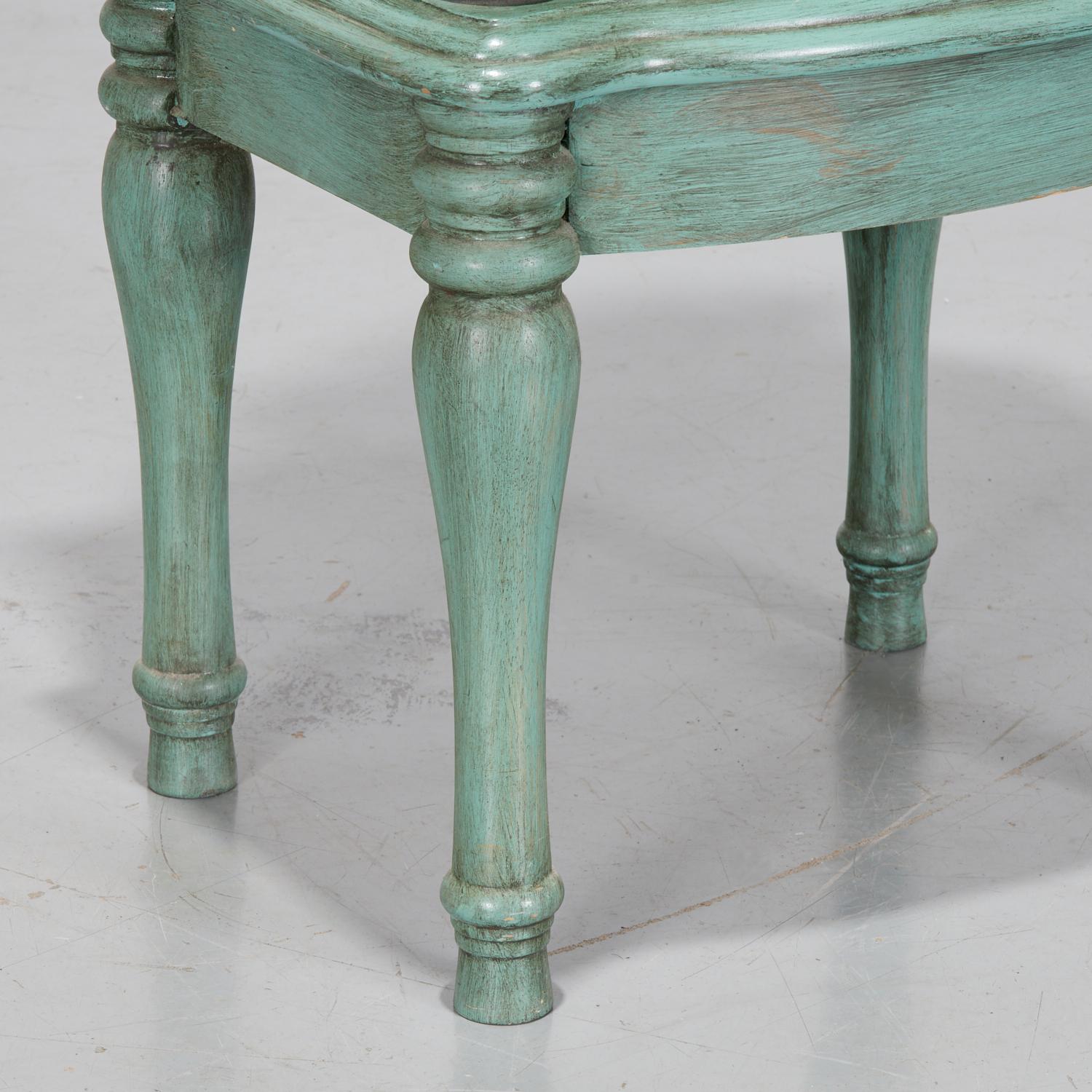 Chinese Late 20th C. Custom Sage Green Painted Jewelry Chest with Mirror by Powell