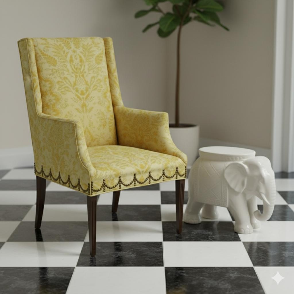 Américain Fin du 20e siècle Chaise à dossier sur mesure de style Chippendale anglais en vente