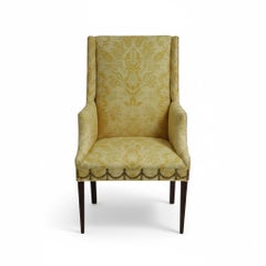 Late 20th-C. English Chippendale Style Custom Wingback Chair