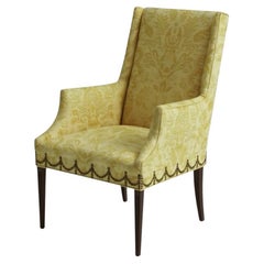 Late 20th-C. English Chippendale Style Custom Wingback Chair