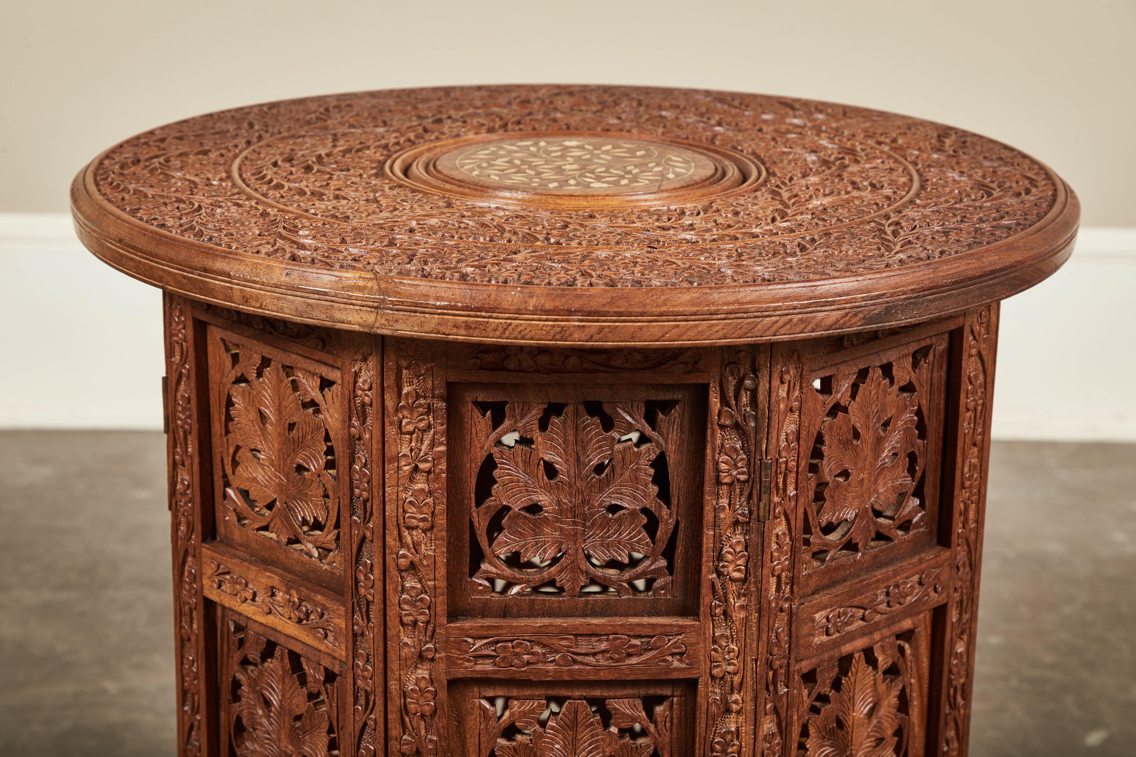 indian carved table