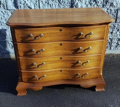 Late 20th C. Kincaid Chippendale Solid Oak Chest of Drawers
