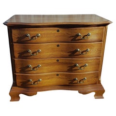 Retro Late 20th C. Kincaid Chippendale Solid Oak Chest of Drawers