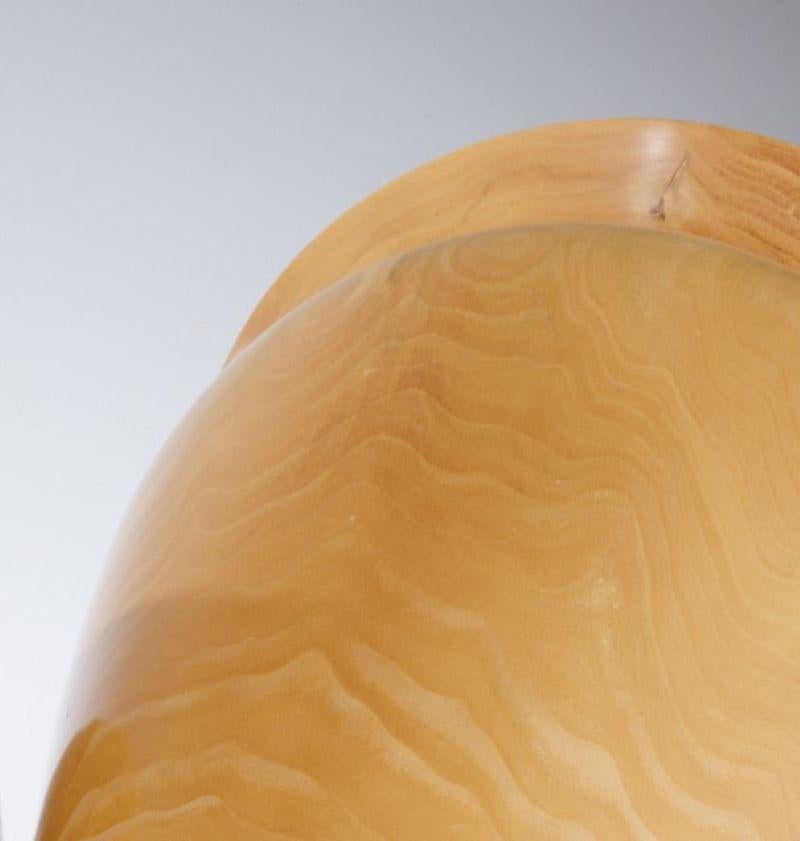 Hand-Crafted Late 20th C. Large Classically Shaped Wood Turned Vase with Tactile Patina For Sale