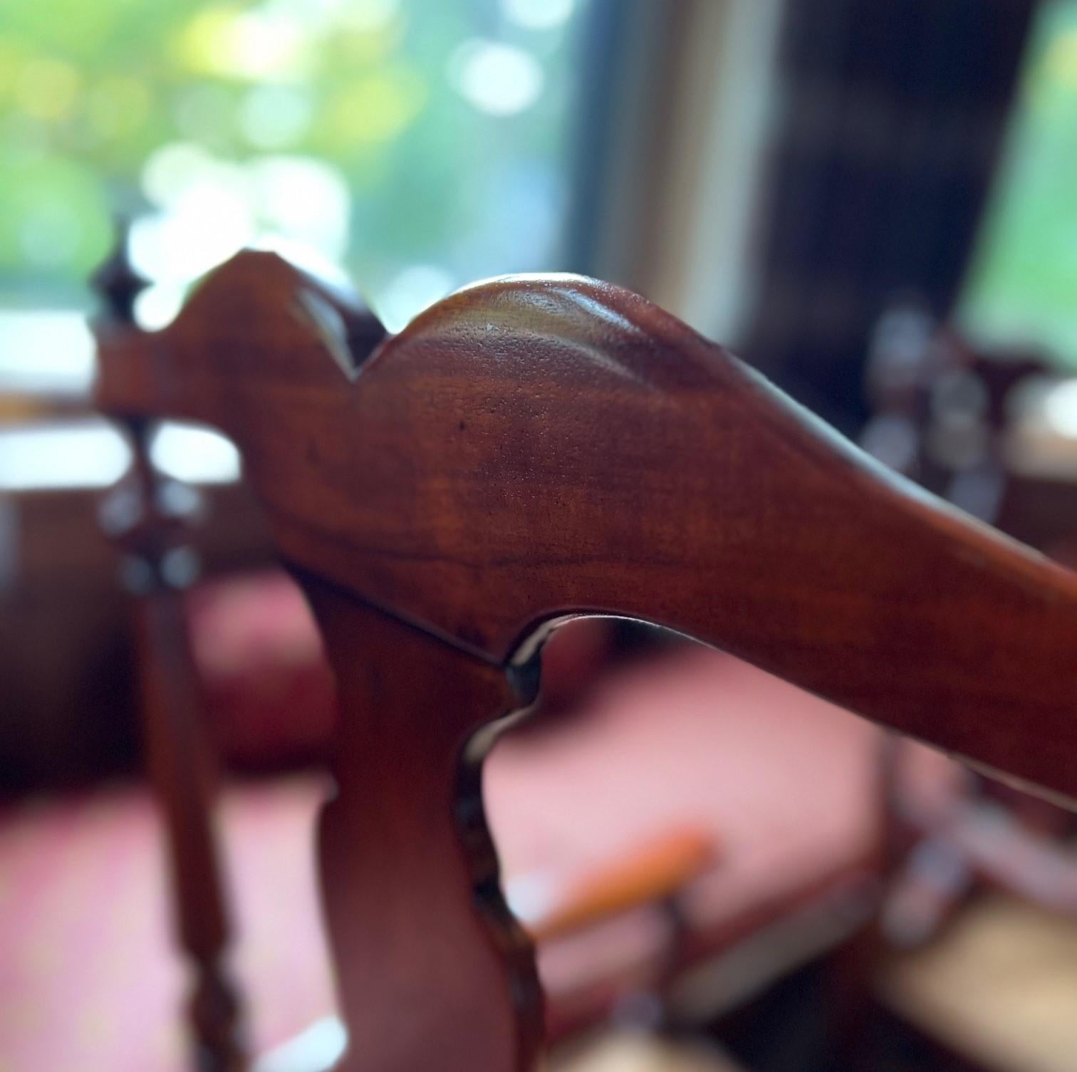 Late 20th C. Lillian August Cherry Wood Dining Chair with Rush Seat - A Pair For Sale 3