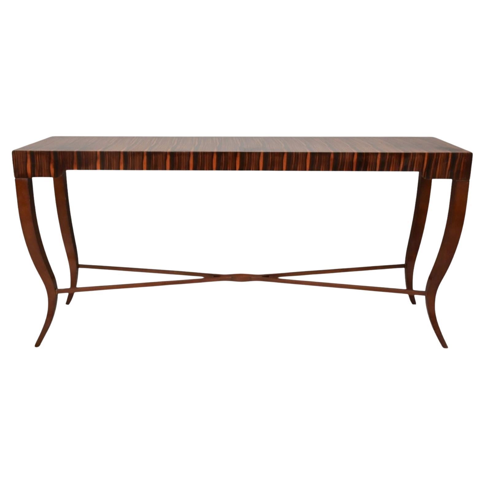Fin du 20e siècle Table console en bois de roi exotique Organic Modern - Paire Disponible en vente