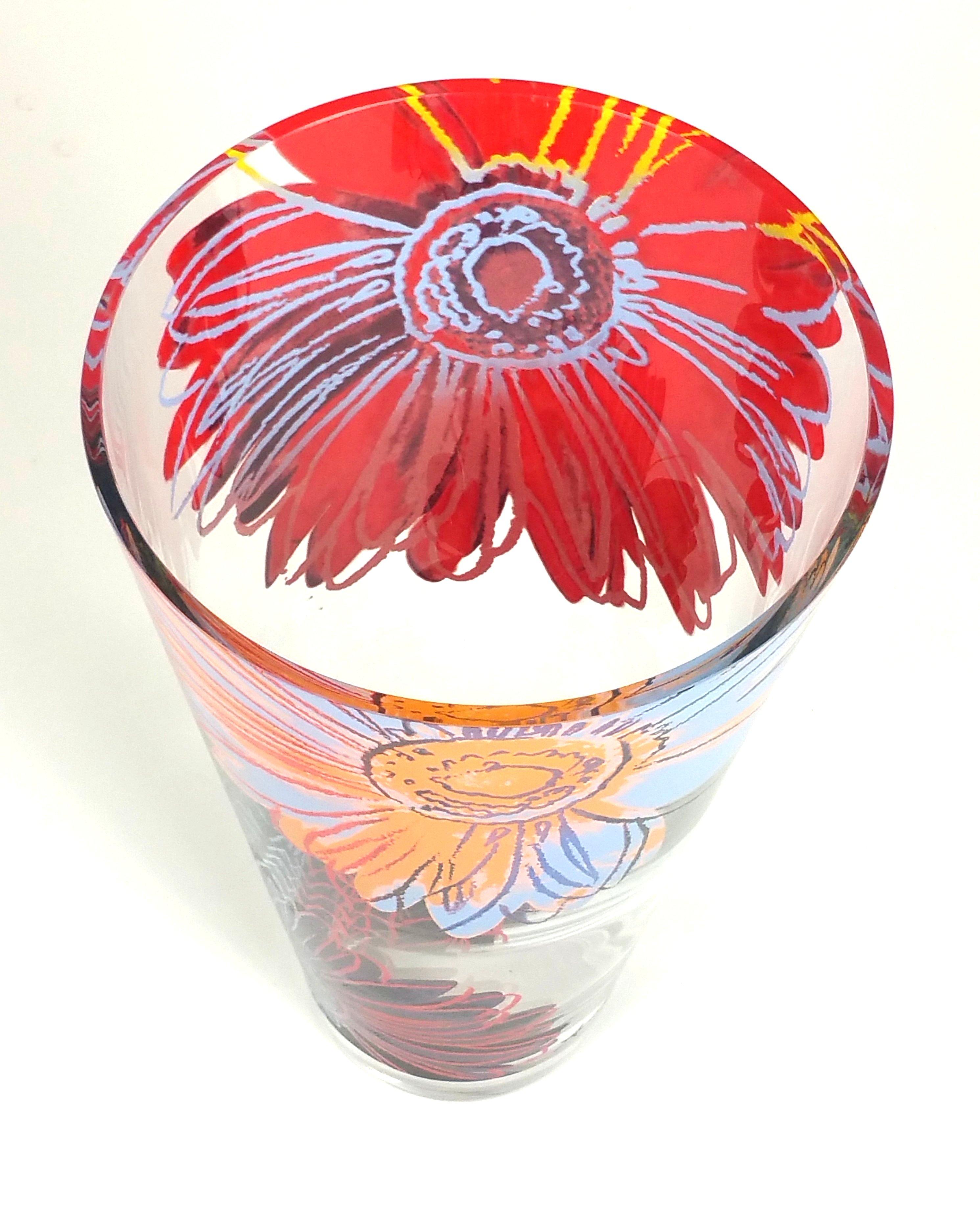Late 20th Century Rosenthal Blown Glass Crystal Vase with Andy Warhol Design 1