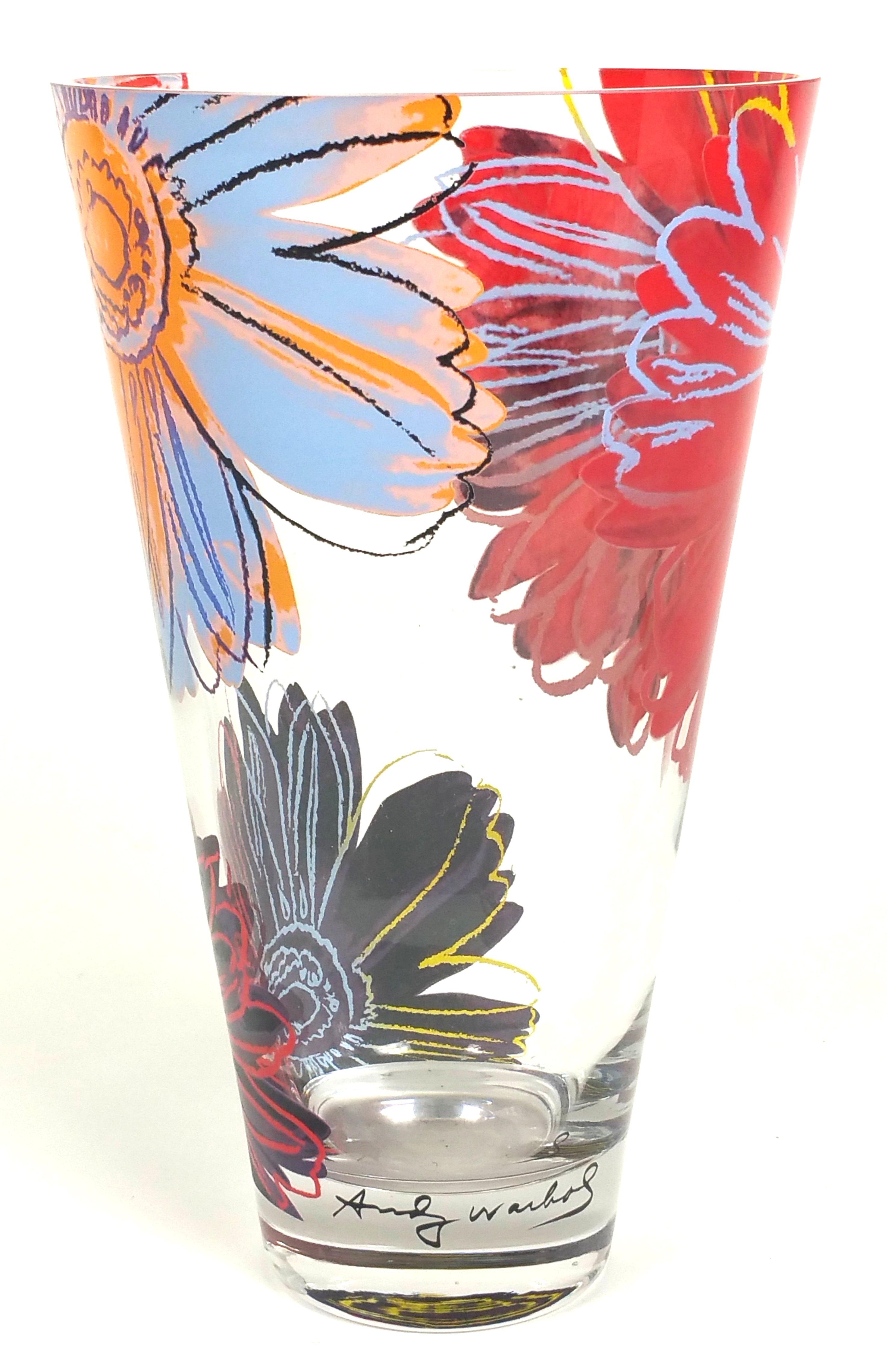 Glas Vase 30 cm Campbells Soup Designer Andy Warhol  von Rosenthal