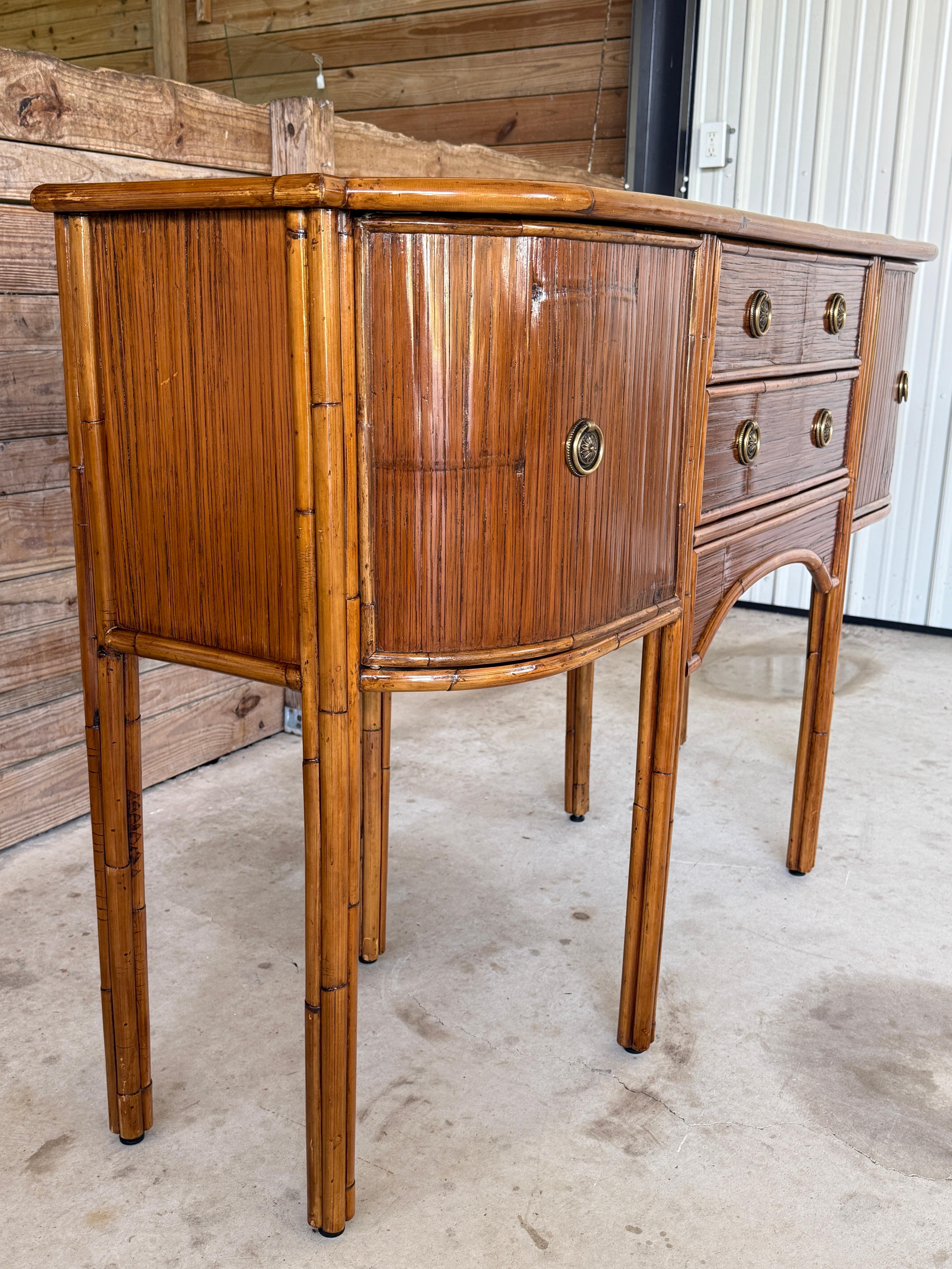 Late 20th Cent Coastal Organic Modern Ref: Rattan Sideboard by E. Murio, Manila For Sale 6